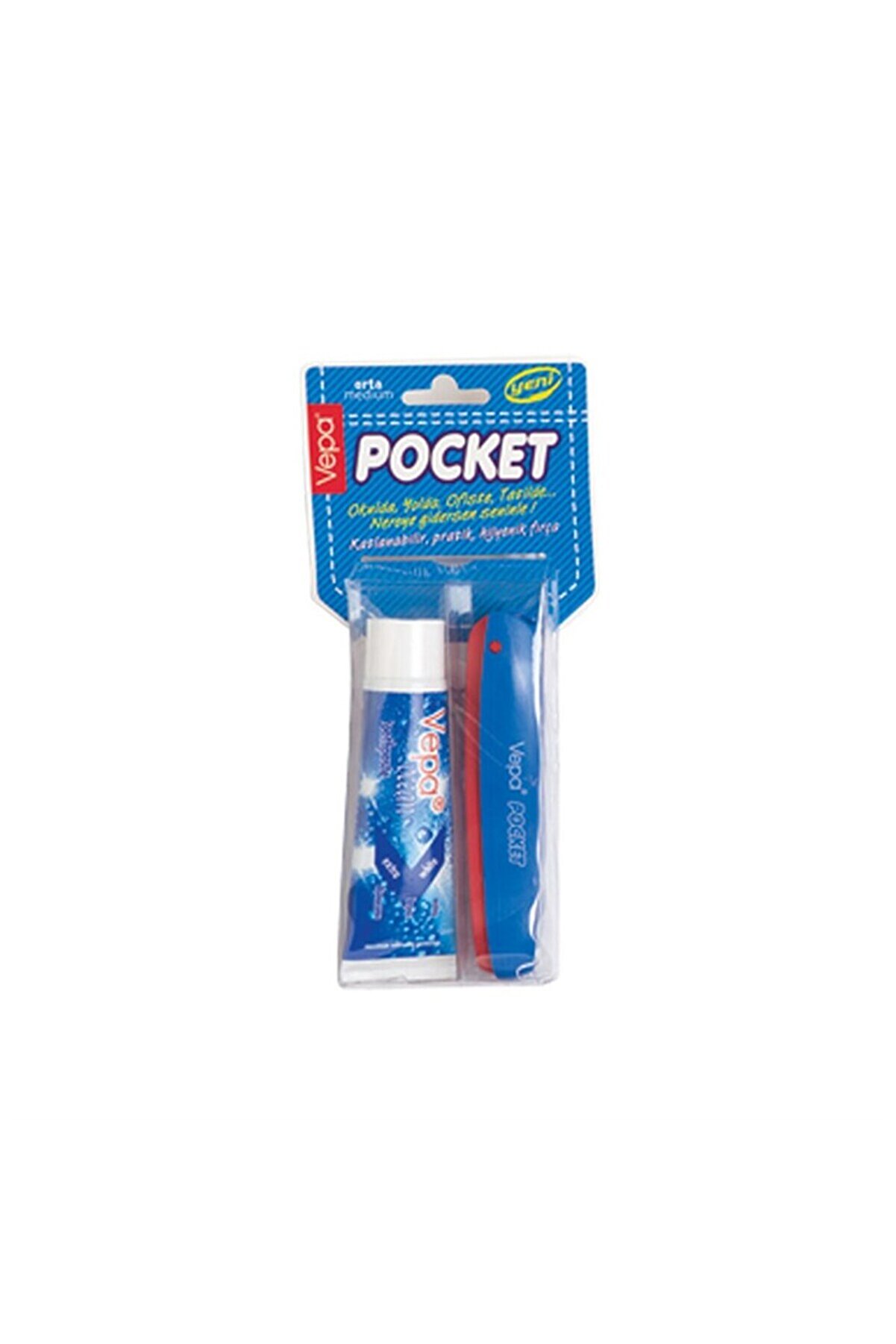 Vepa Pocket Diş Fırçası Ve Diş Macunu 20 ml Seyahat Tipi