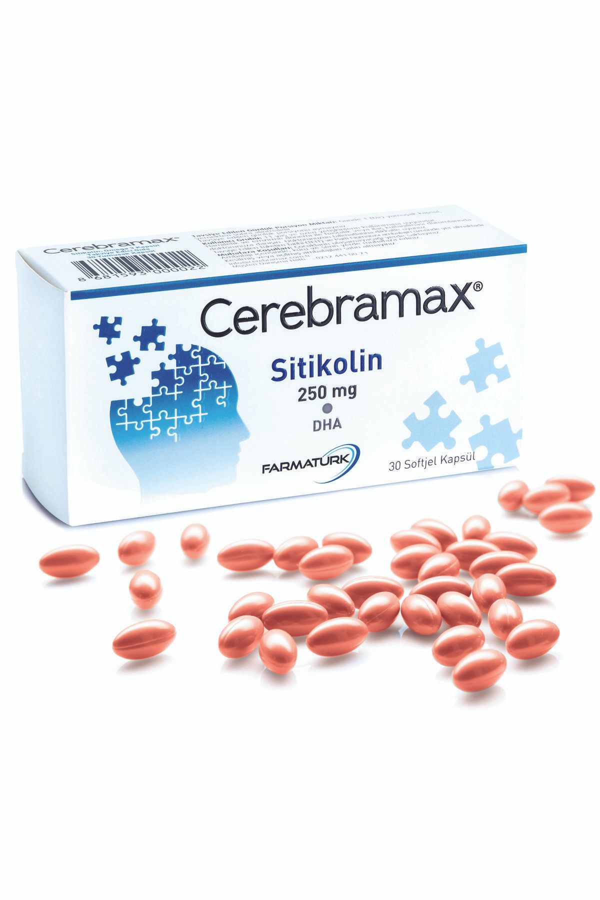 Farmaturk Cerebramax 30 Kapsül - Sitikolin Içerikli
