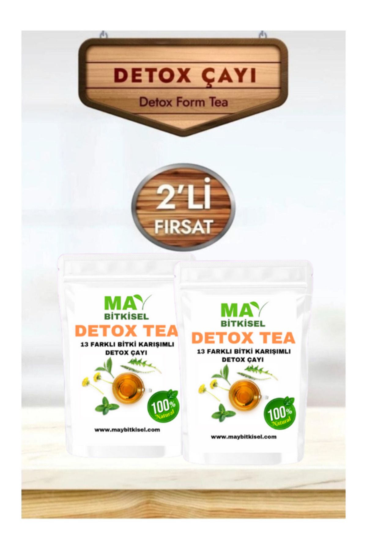May Bitkisel Zayıflama Yardımcı Bitkisel Karışımlı Detox Form Çayı 2li Set