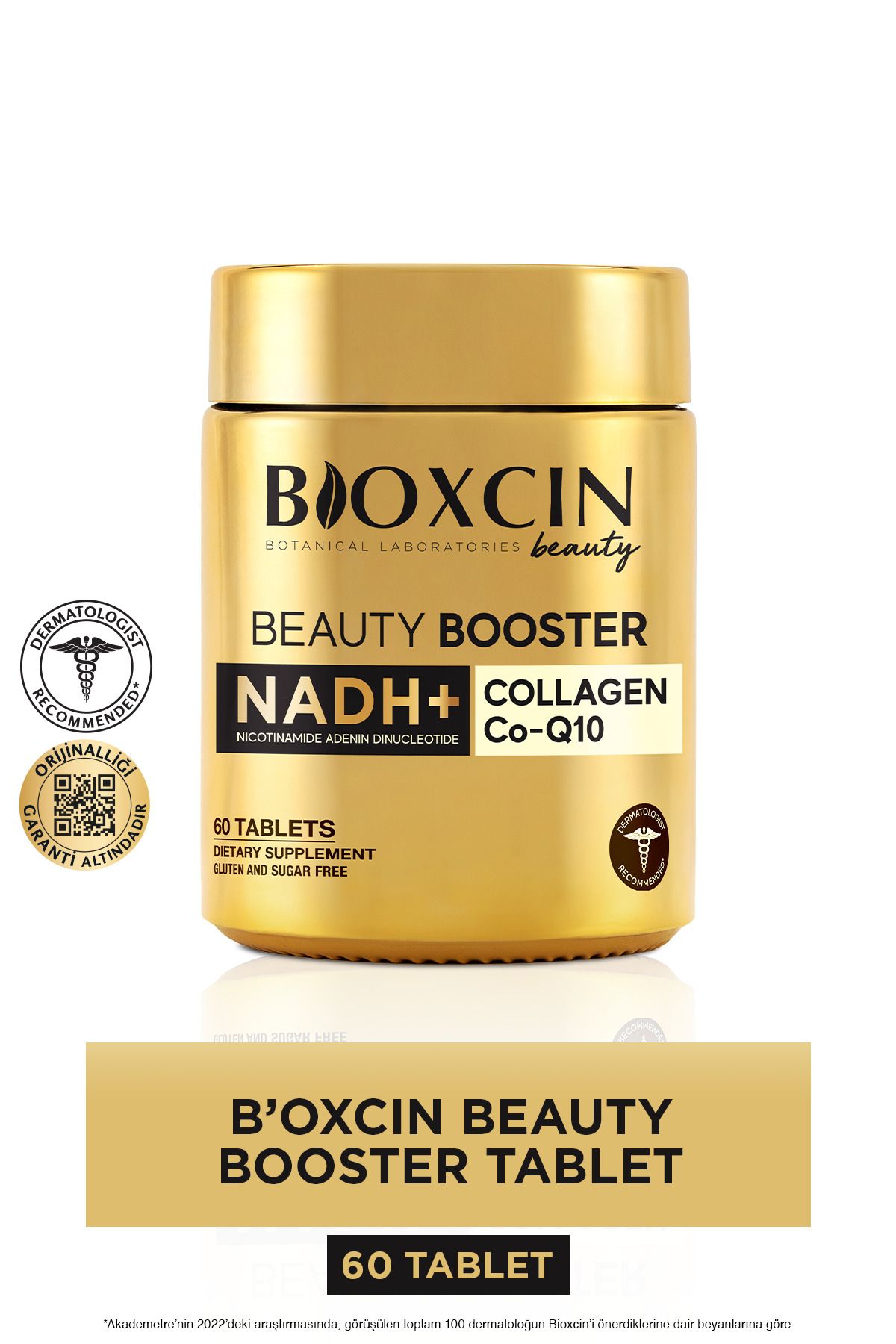 Bioxcin Beauty Booster 60 Tablet - Kolajen Nadh+ Co Q10 Glutatyon Biotin Astaksantin Resveratrol Hya Asit.