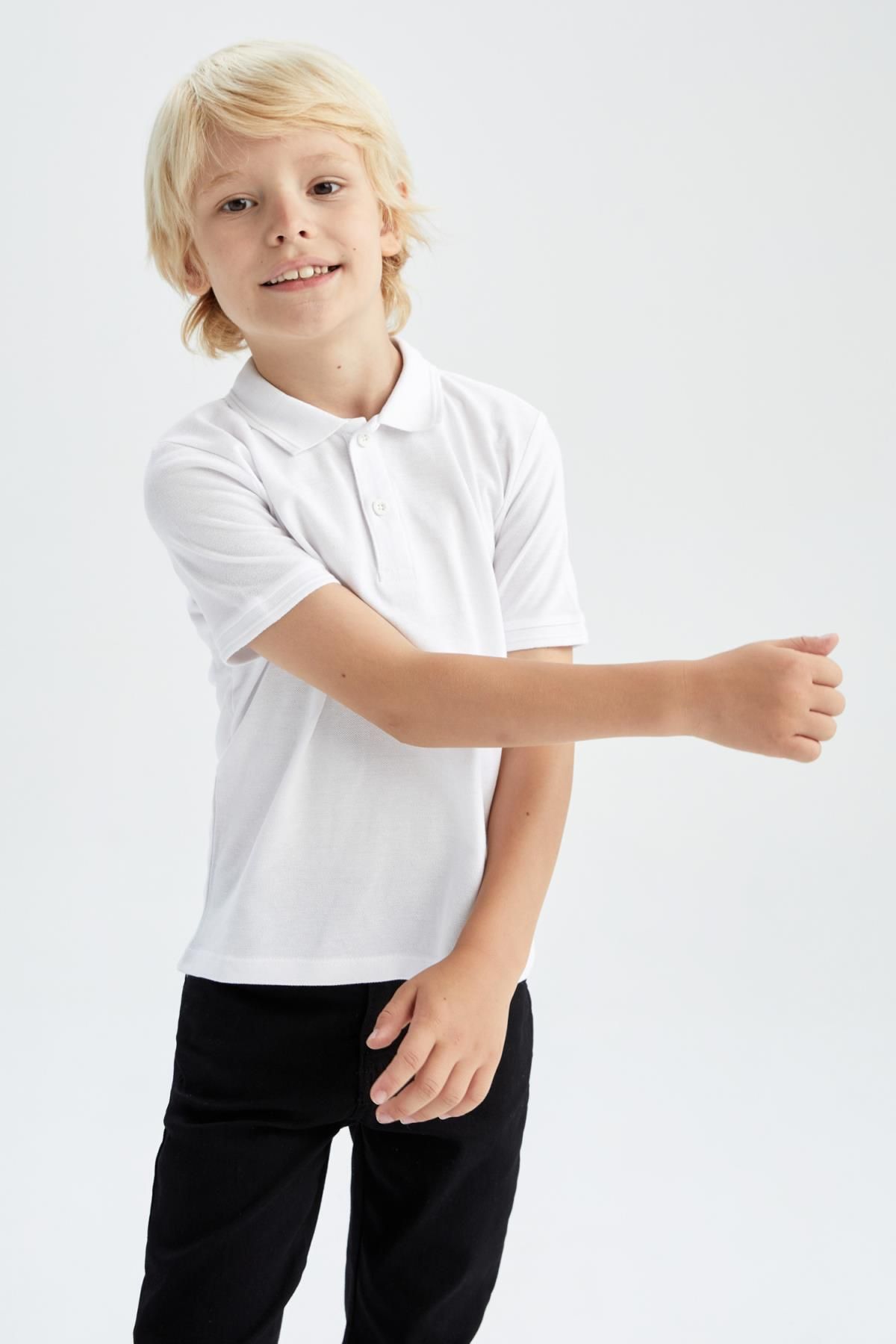 Defacto Erkek Çocuk Basic Kısa Kollu Pike Polo Tişört K1689a622sp