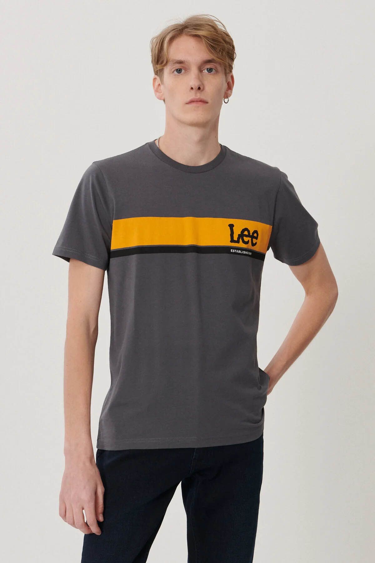 Lee Erkek T-shirt Antrasit L211918003
