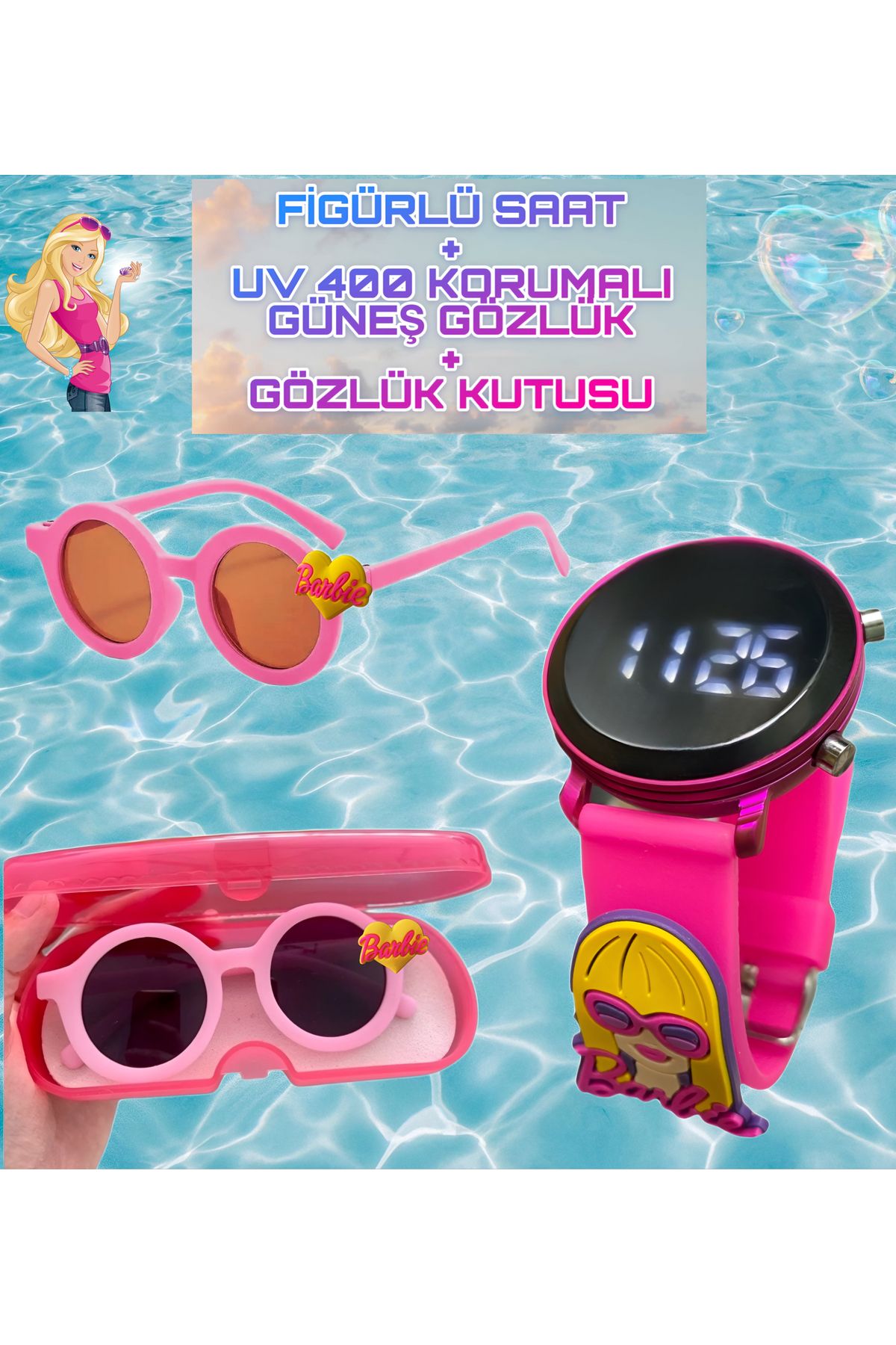 Onkatech X77 Figürlü Dijital Dokunmatik Led Ekran Çocuk Saati +Figürlü Gözlük (Gözlük Kutusu ile)
