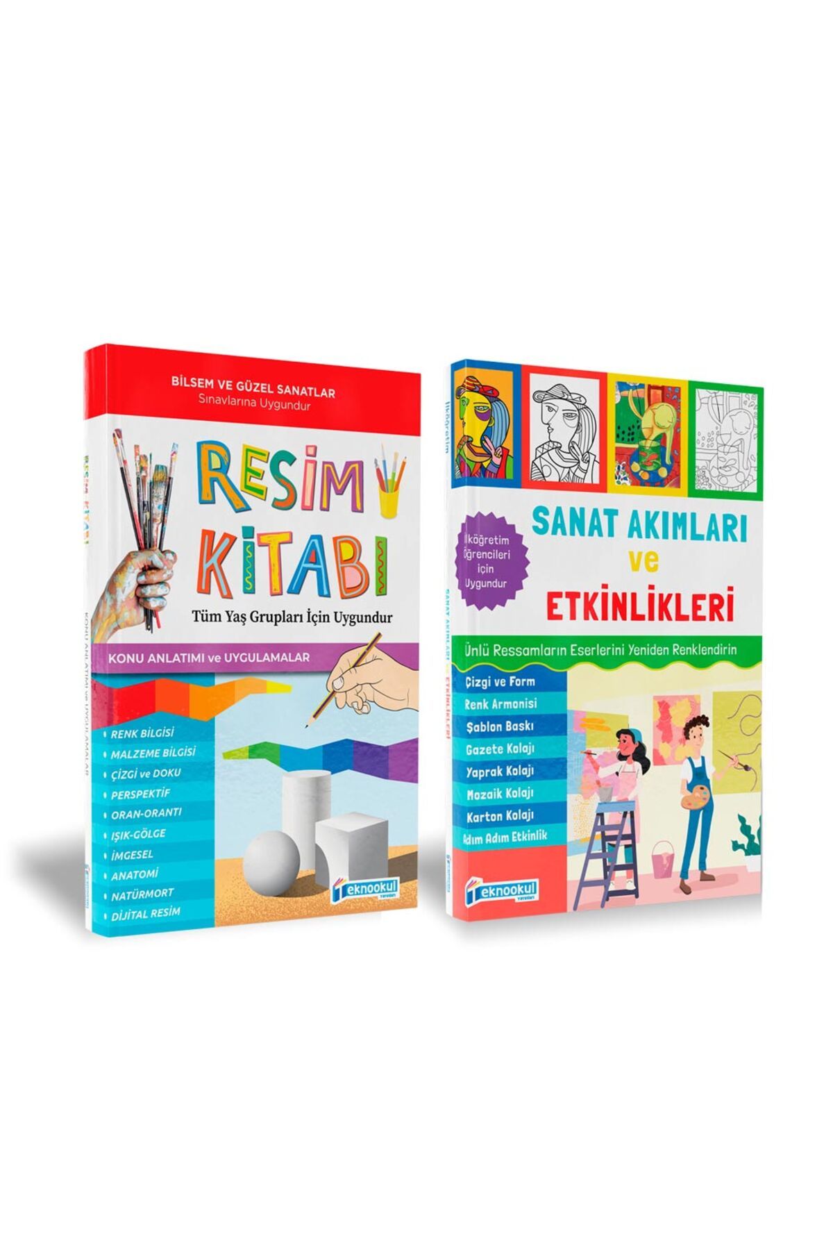 Teknookul Yayınları 1. Sınıf Bilsem Mülakat Sınavı Hazırlık 2'li Resim Seti (SANAT AKIMLARI -RESİM KİTABI)