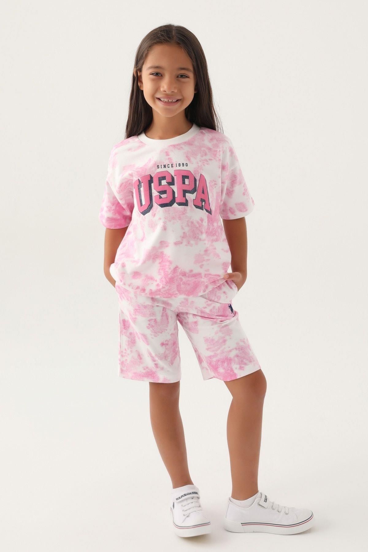 U.S. Polo Assn. Us Polo Kız Çocuk Krem Bermuda Pijama Takım1819