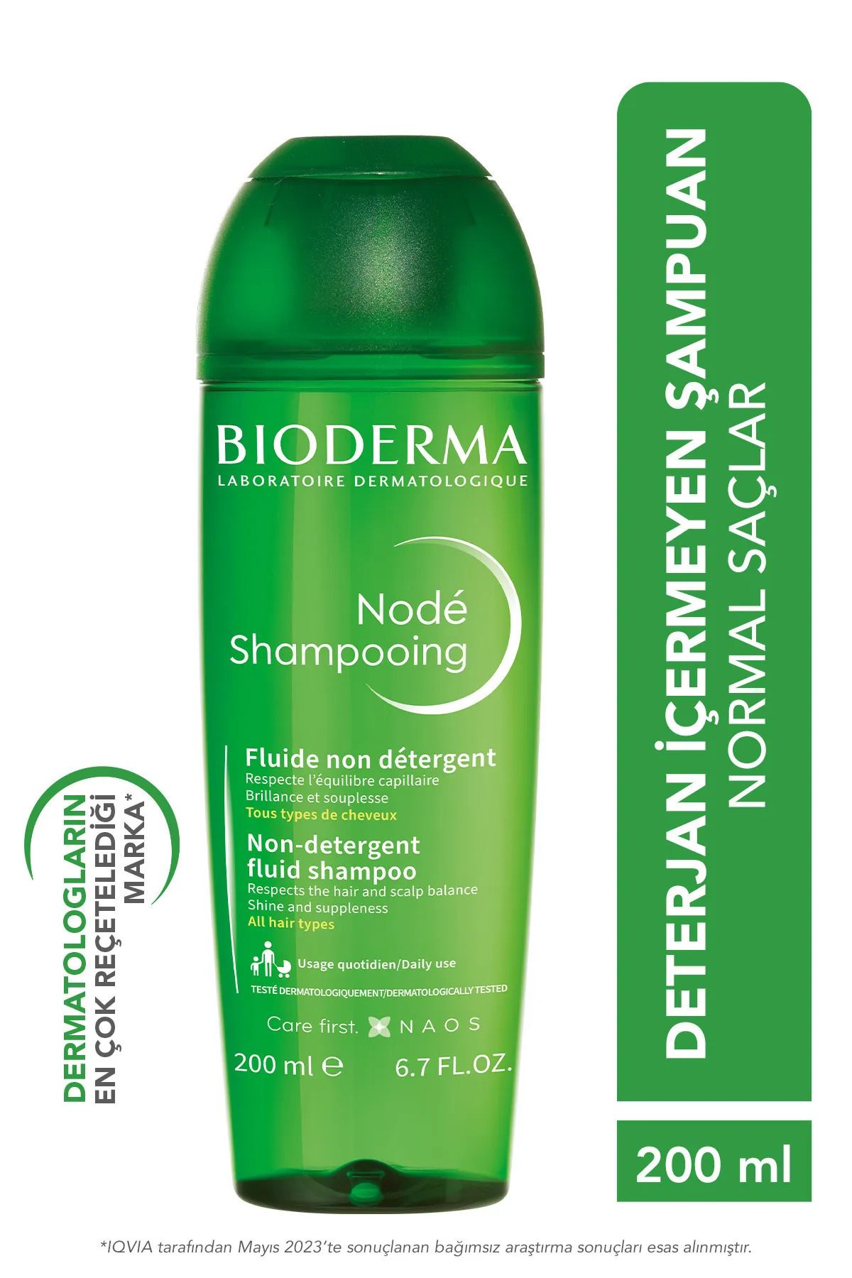 Bioderma Nodé Fluid Shampoo Tüm saç tipleri için sık kullanıma uygun akışkan formüllü şampuan 200 ML