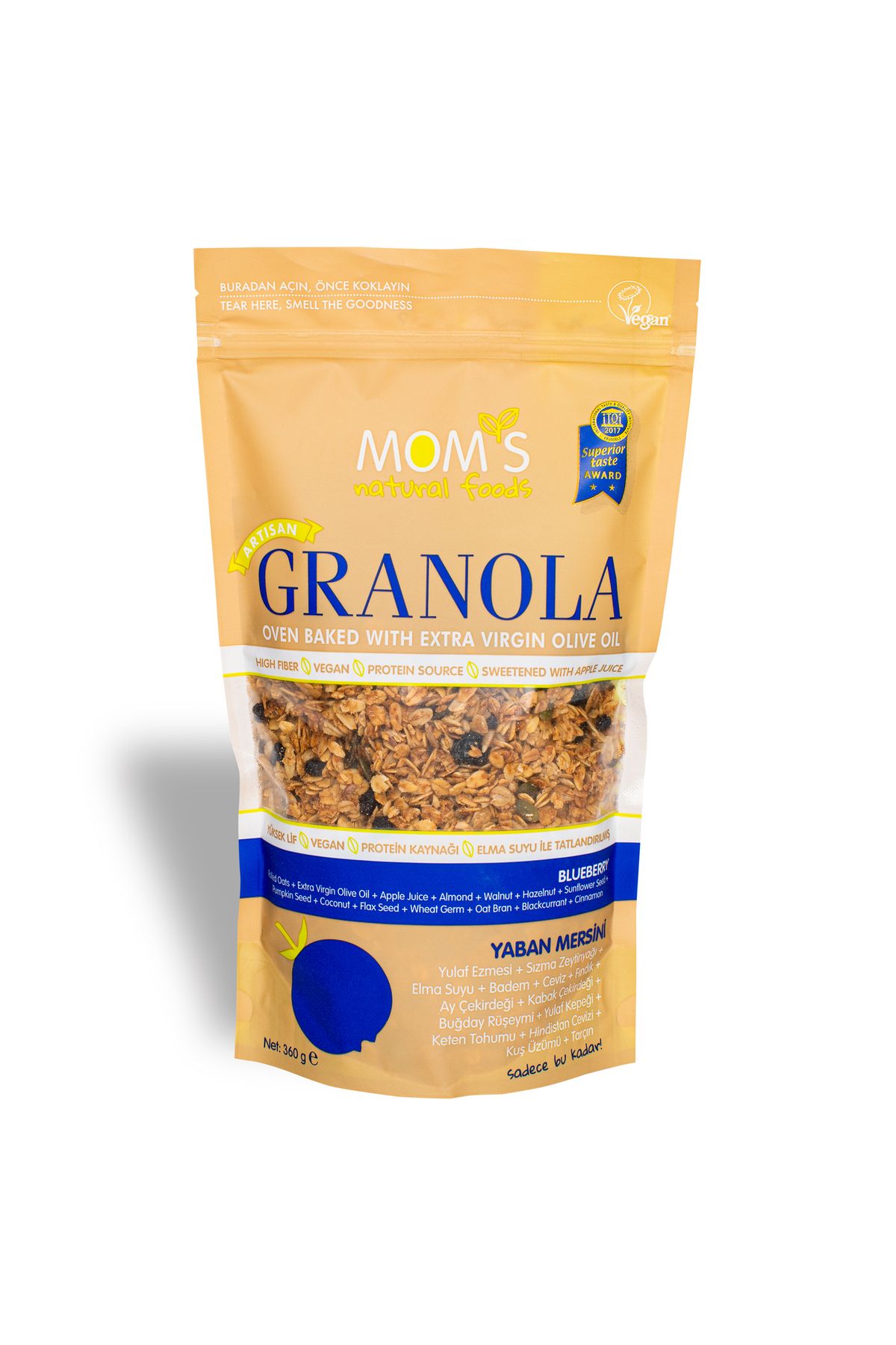 Mom's Natural Foods - Yaban Mersini Granola 360 G -