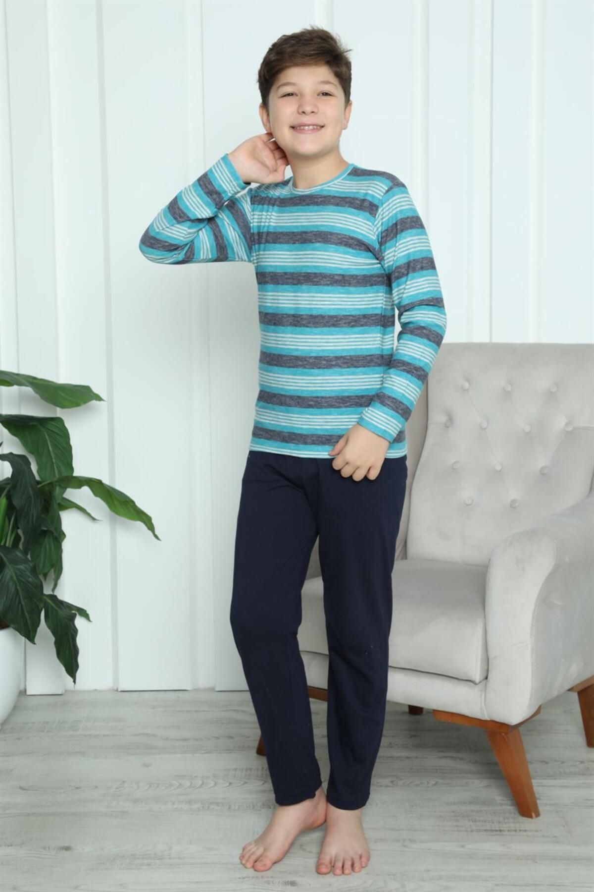 Akbeniz Erkek Çocuk Penye Pijama Takım 20413