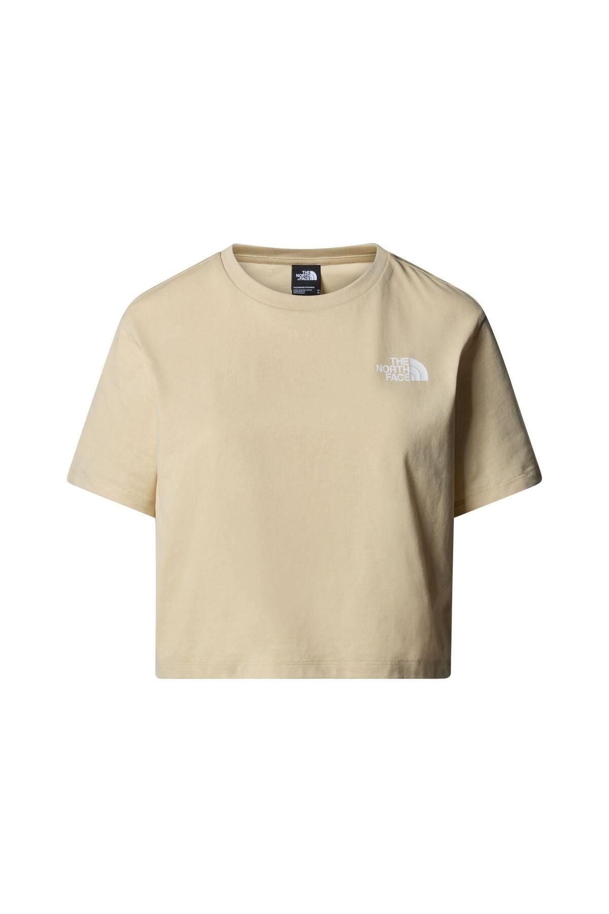 The North Face W SIMPLE DOME CROPPED SLIM TEE  T-Shirt NF0A87U43X41 Bej-S