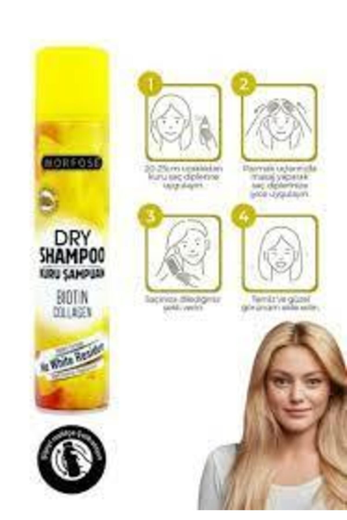 Morfose Kuru Şampuan Açık Renkli Saçlar Için Biotin Collagen Içerikli Kalıntı Bırakmaz 200 ml