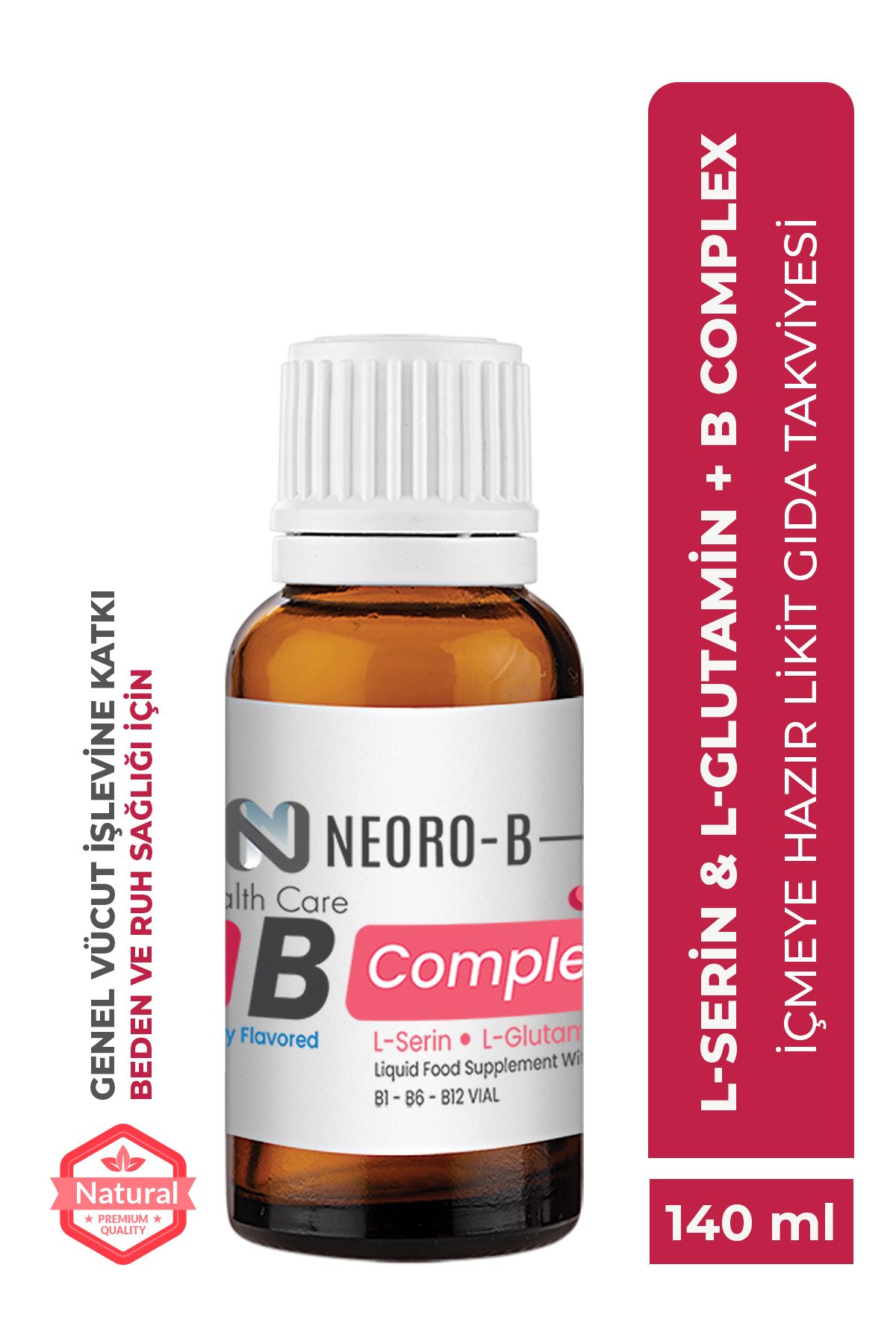 NEORO B B Complex B12-B1-B16 L-Serin L-Glutamin Vitamin Sıvı Takviye Edici Gıda 14 Adet Flakon 10 ML