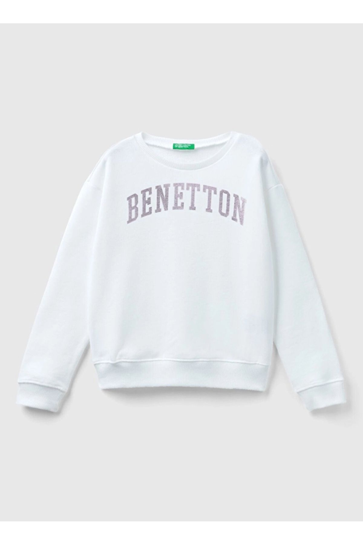 Benetton Kadın Beyaz Sweatshırt 3j68c10h6