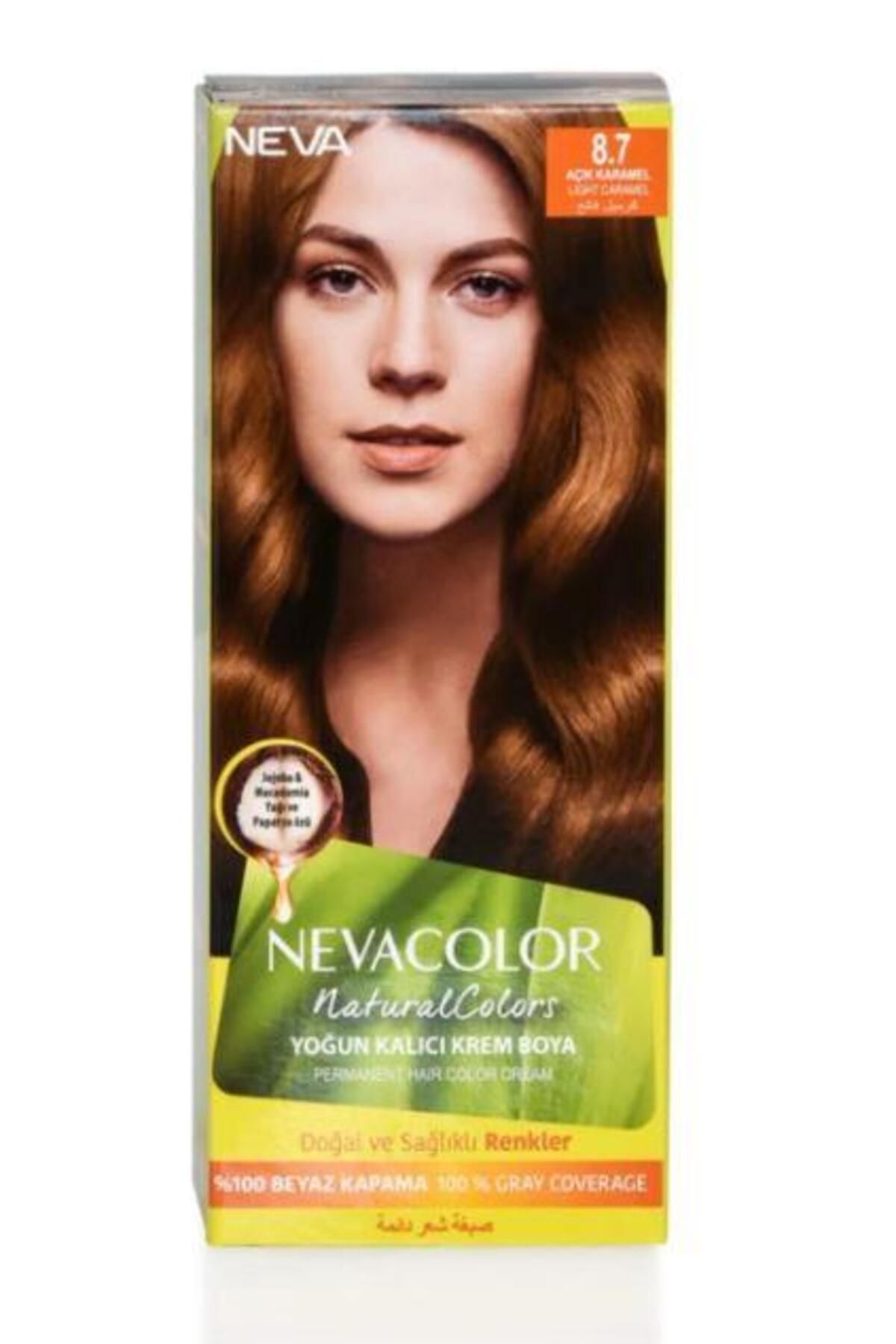 Neva Color 8.7 Açık Karamel - Kalıcı Krem Saç Boyası
