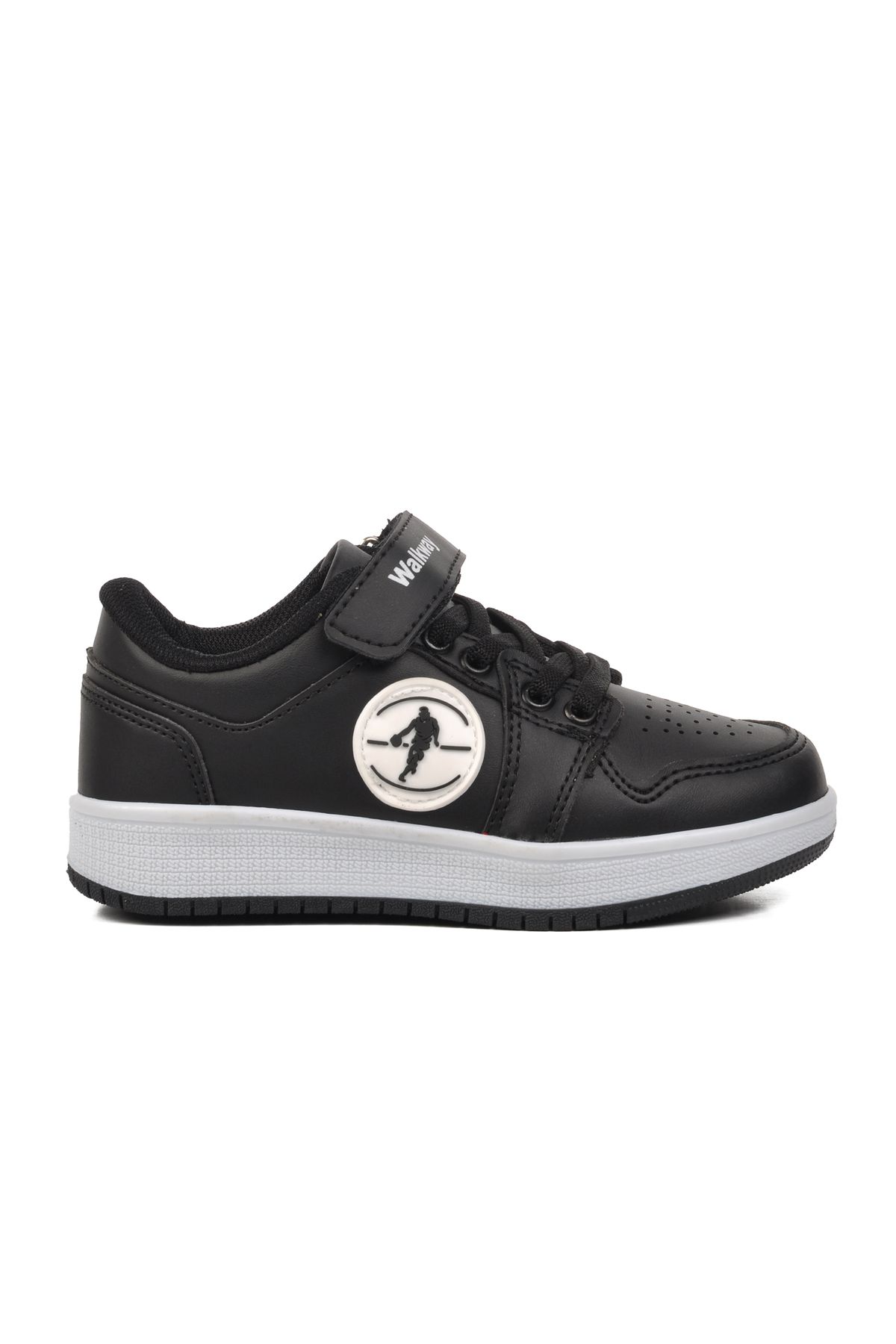 WALKWAY Sloga-P Siyah-Siyah-Beyaz Çocuk Spor Ayakkabı
