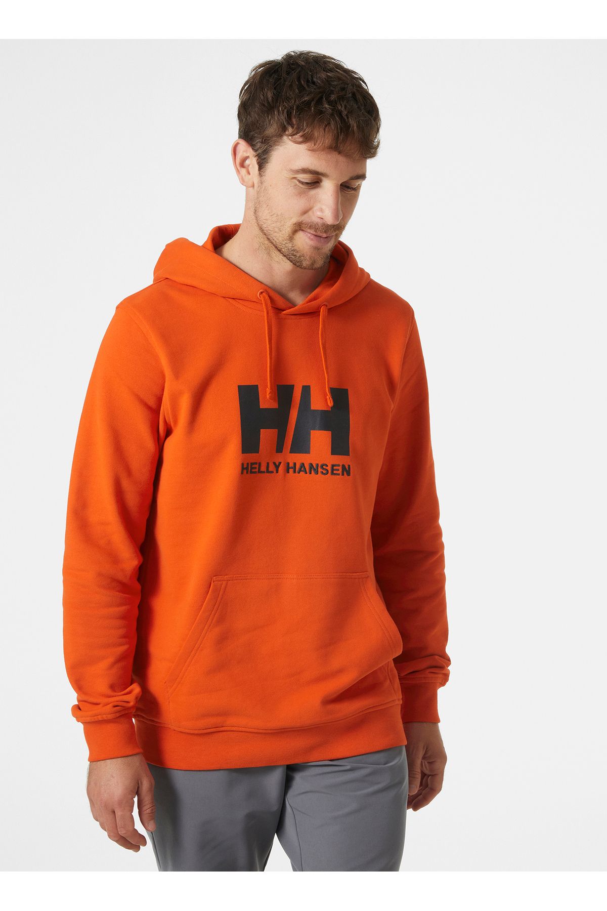 Helly Hansen Kapüşon Yaka Turuncu Erkek Sweatshırt Hha.33977_hh Logo Hoodıe