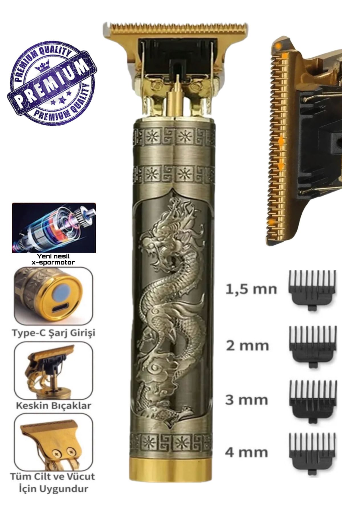 GOMEEY Şarjlı Tıraş Makinesi Saç Sakal Lazer Epilasyon Öncesi Kol Bacak Yanak Koltuk Altı Vücut