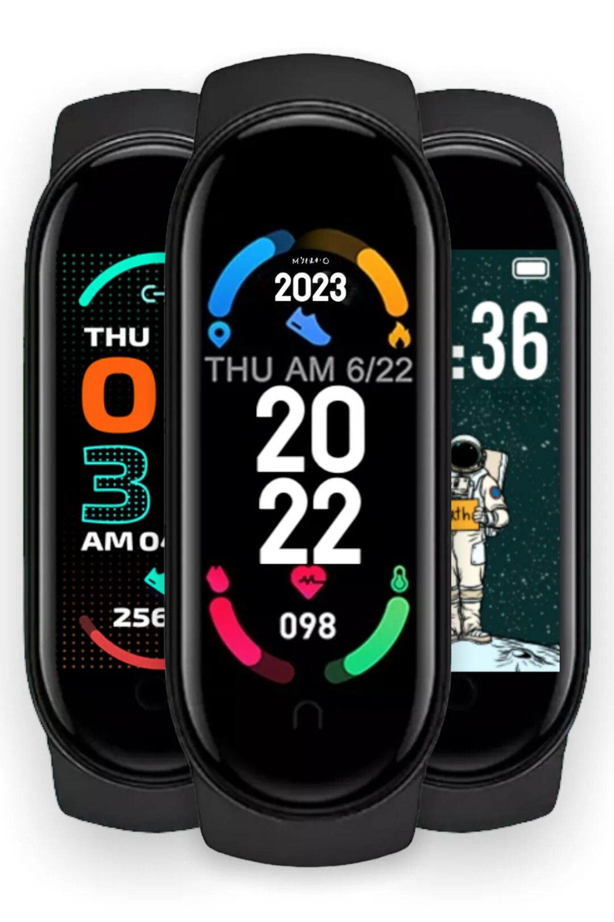 GÜMÜŞTEKNO Smart Watch Band M6 Akıllı Bileklik Akıllı Saat Huawei Nova Y62 Uyumlu