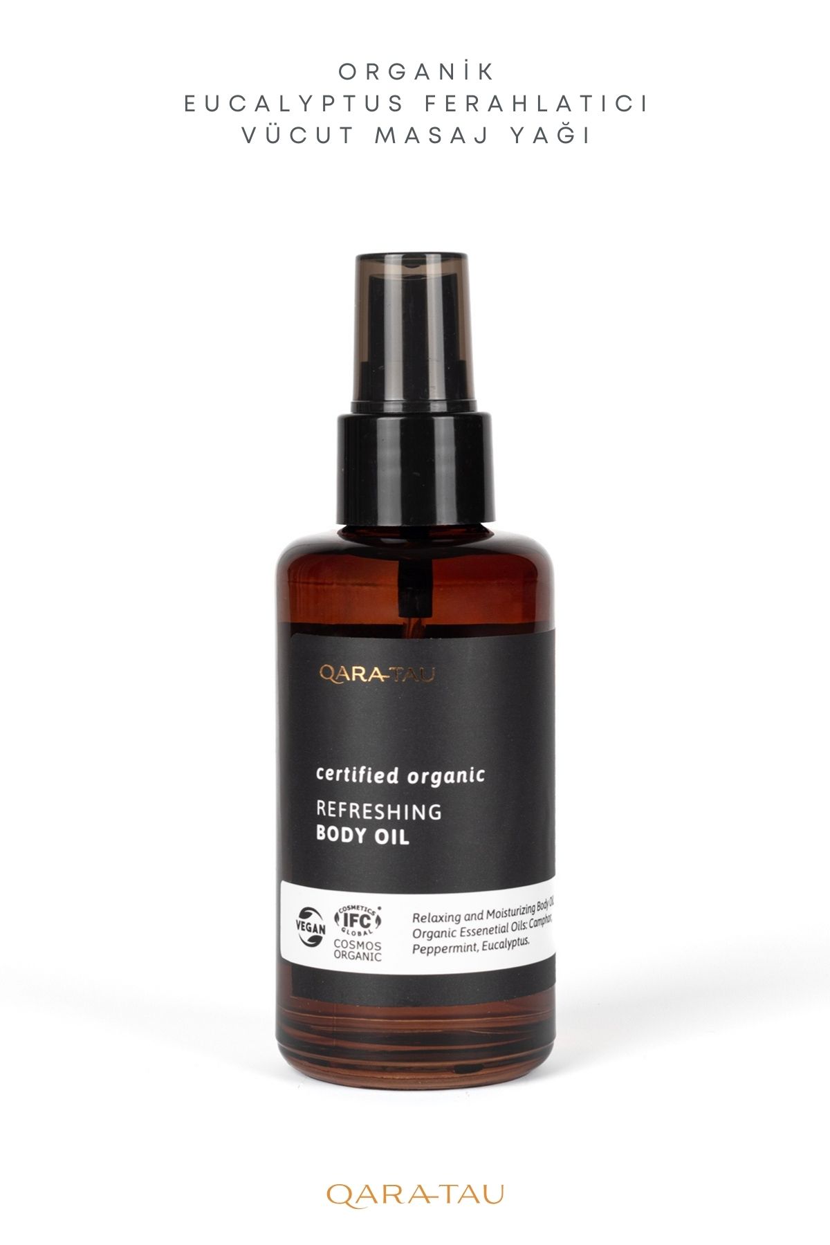 qaratau Organik Okaliptüs Ferahlatıcı Vücut Masaj Yağı - Refreshing Body Oil 100ml