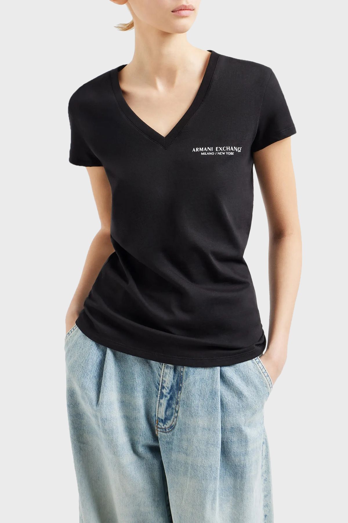 Armani Exchange Pamuklu Regular Fit V Yaka T Shirt  T SHİRT 8NYT81 YJG3Z 1200