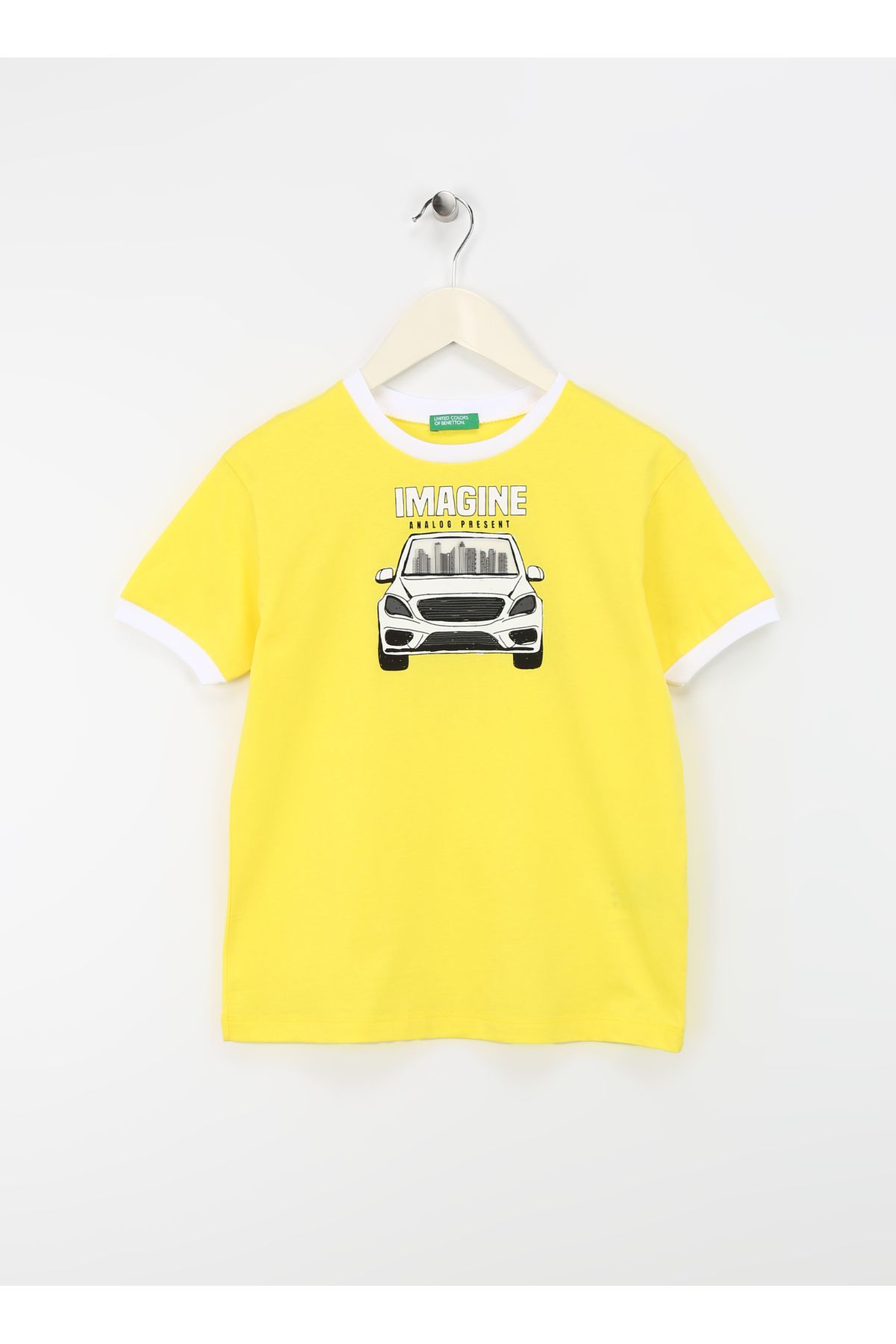 Benetton Neon Sarı Erkek Çocuk T-Shirt 3096C10HI