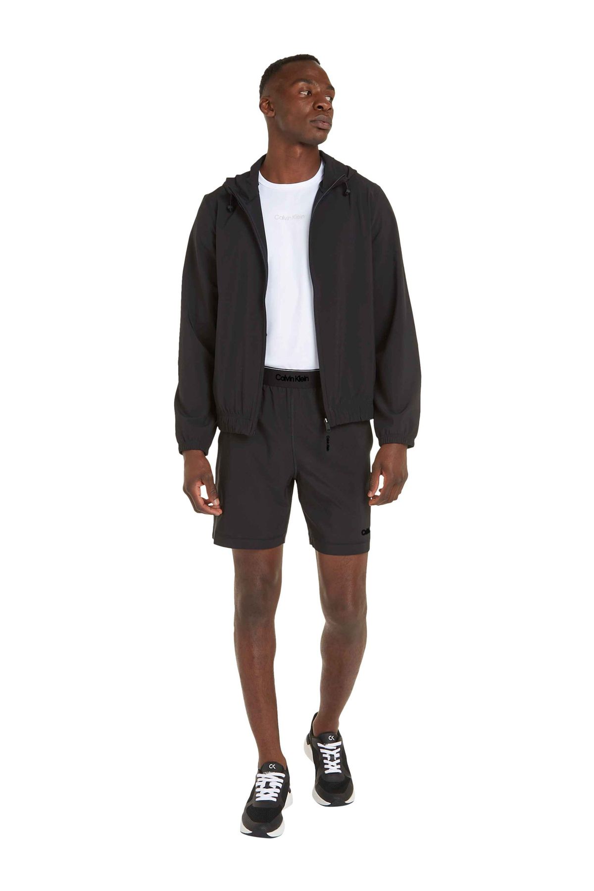 Calvin Klein Siyah Erkek Kapüşon Yaka Rüzgarlık 00GMS4O525BAE-WO - WIND