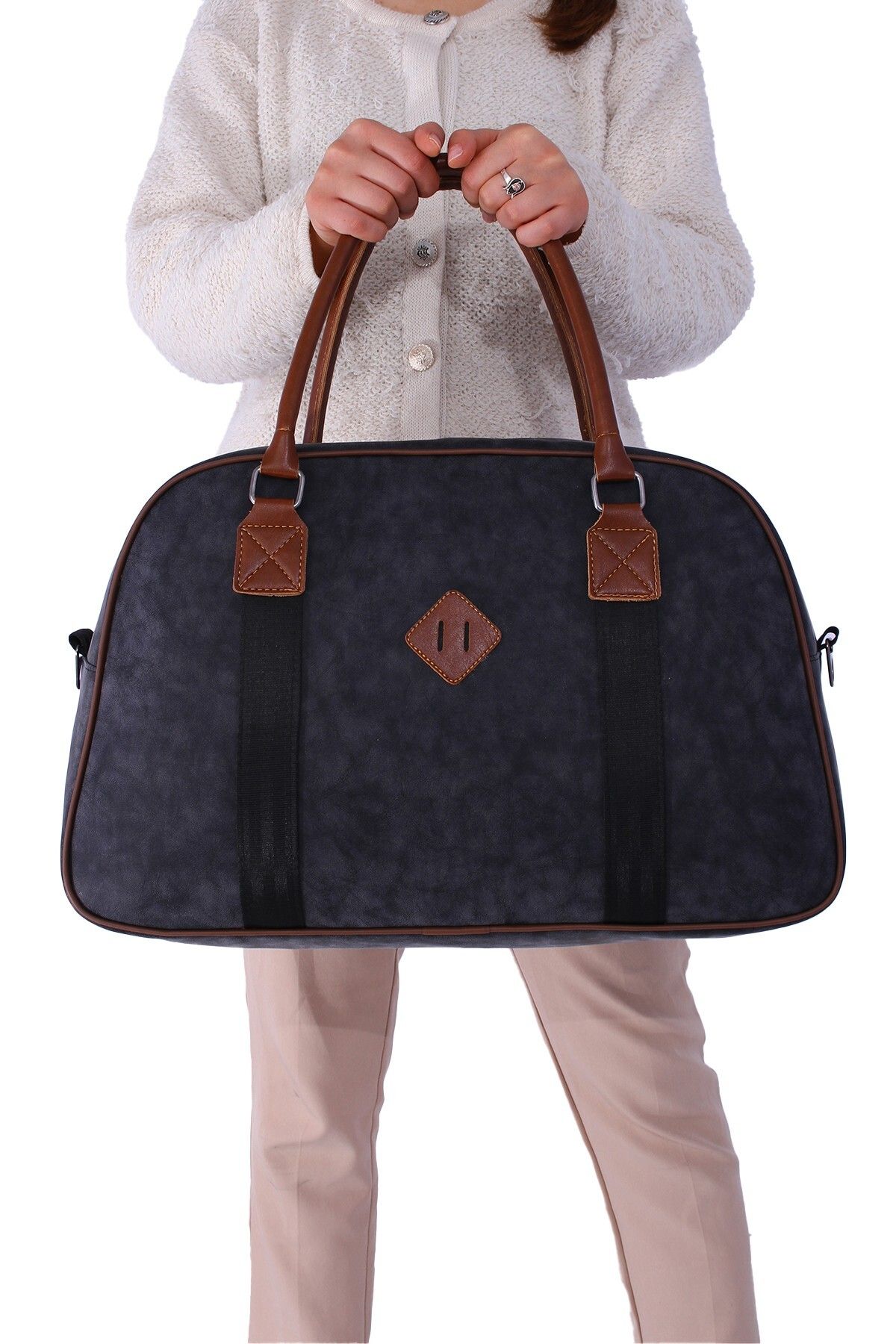 By Hakan GK25 klasik seyahat valizi spor hastane çantası el ve omuz annebebek çantası kabin boy hostes valiz