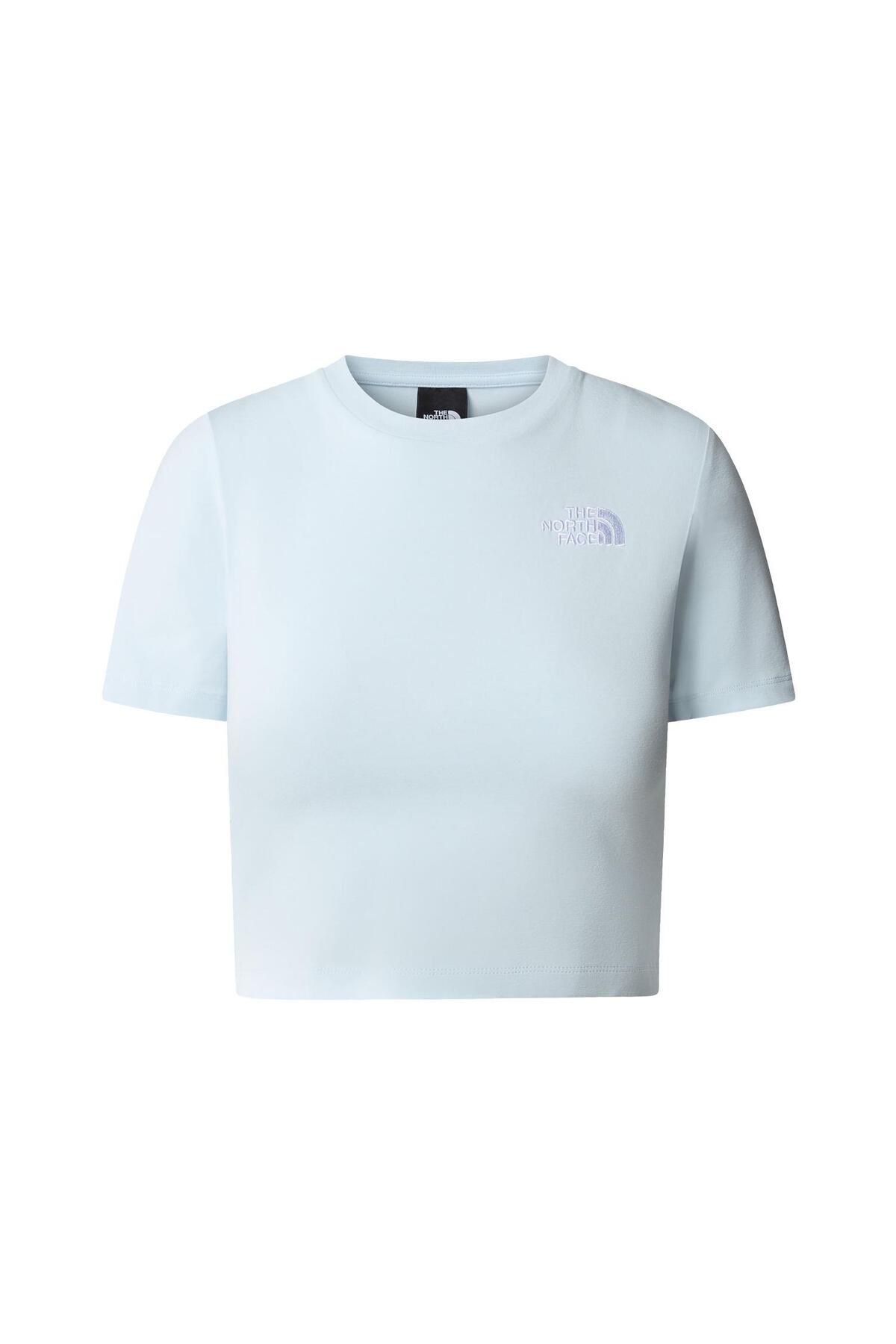 The North Face W S/S ESSENTIAL CROPPED SLIM TEE  T-Shirt NF0A55AOO0R1 Mavi-L