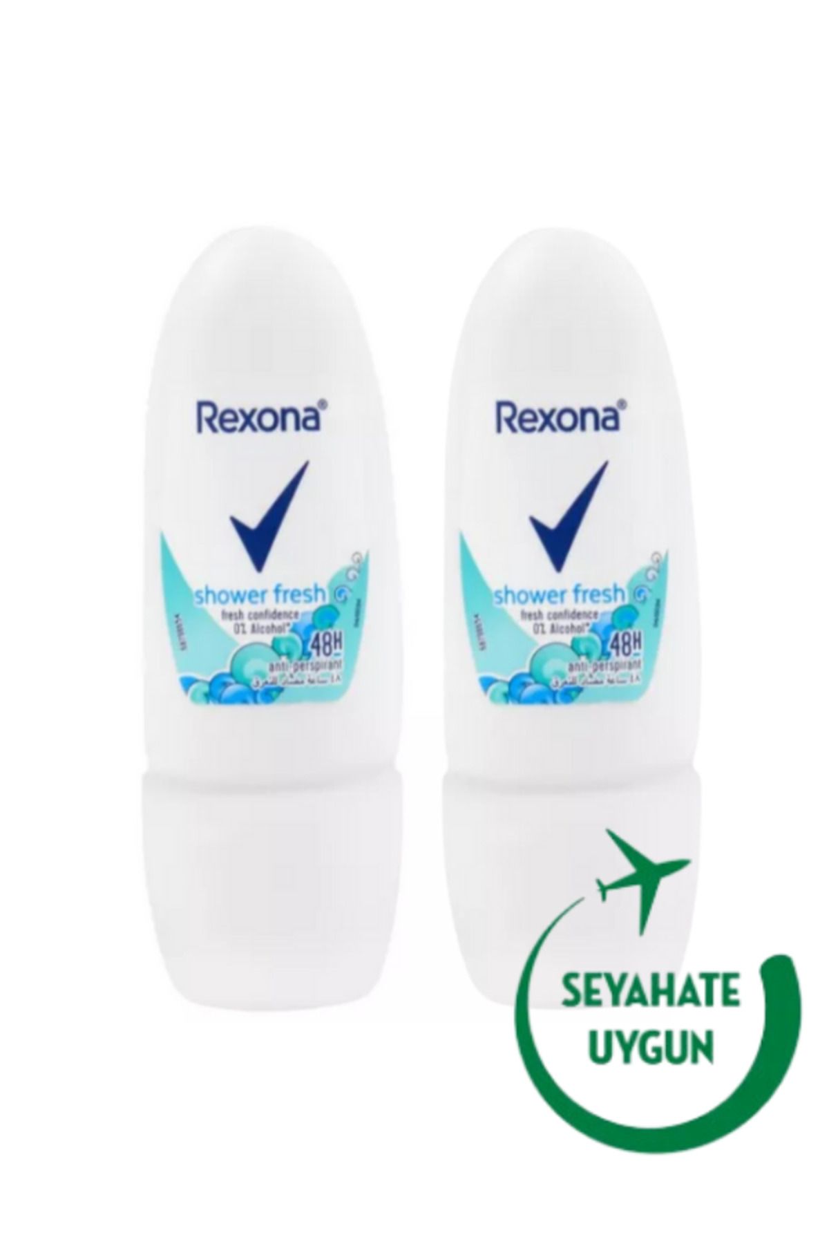 Rexona Kadın Roll On Deodorant Shower Fresh X2 Adet 20 ml seyahat boy