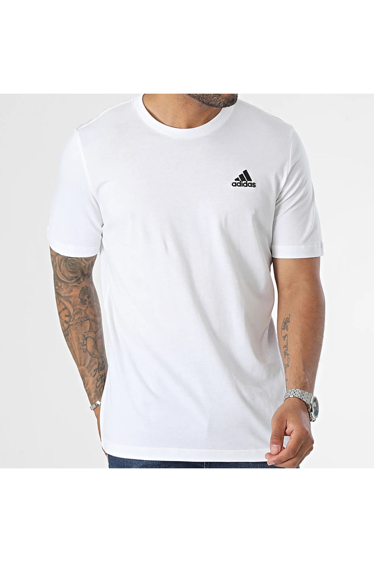 adidas Erkek Günlük Kullanıma ve Spora Uygun Antrenman T-shirt Rahat Düz Tişört