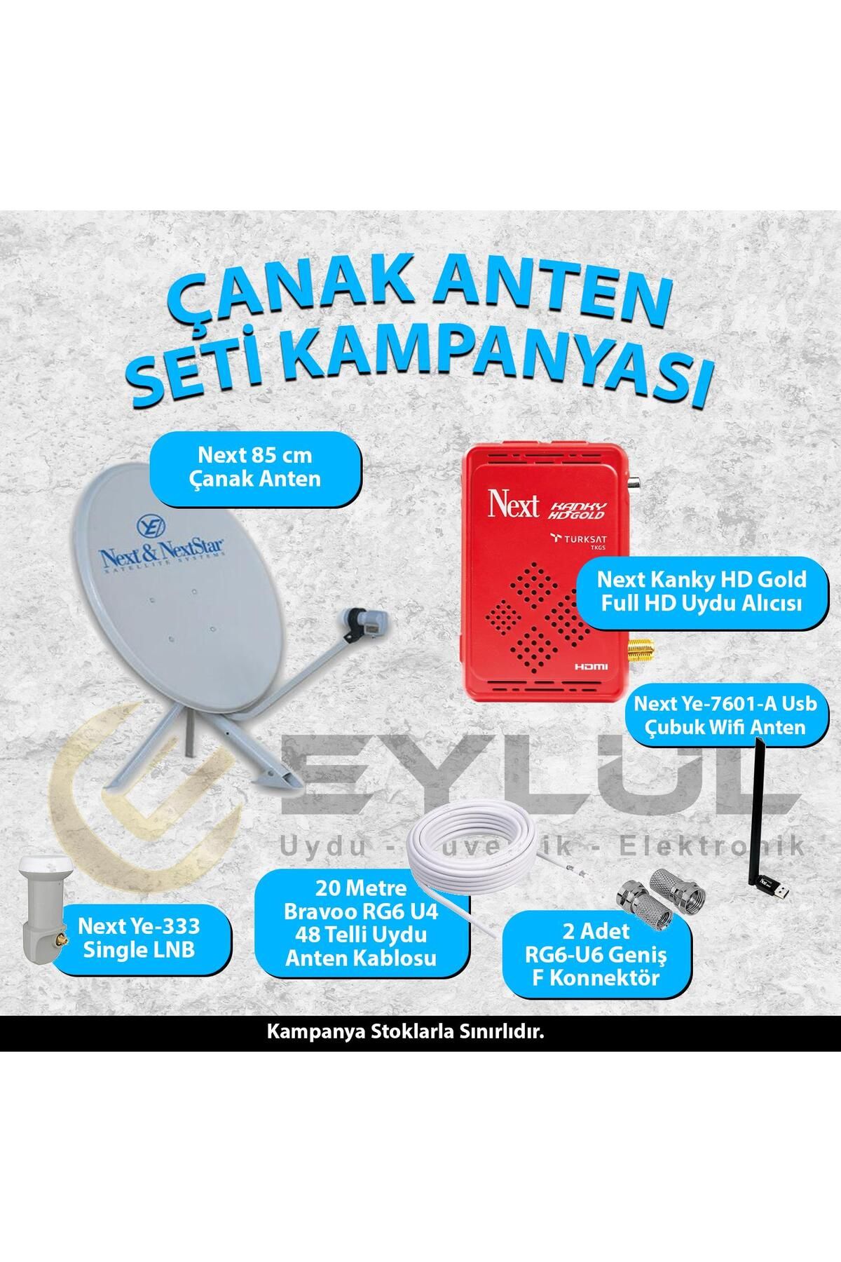 Next Nextstar Çanak Anten Seti - Next Kanky Uydu Alıcı
