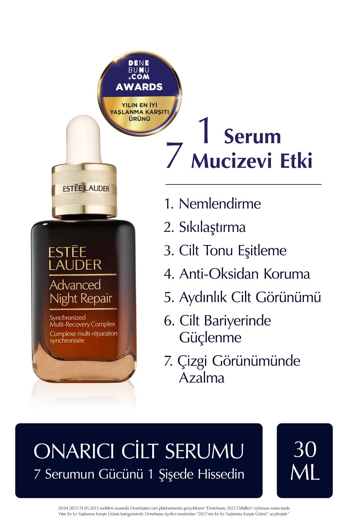 Estee Lauder Yaşlanma Karşıtı Serum - Advanced Night Repair Onarıcı Gece Serumu 30 ml