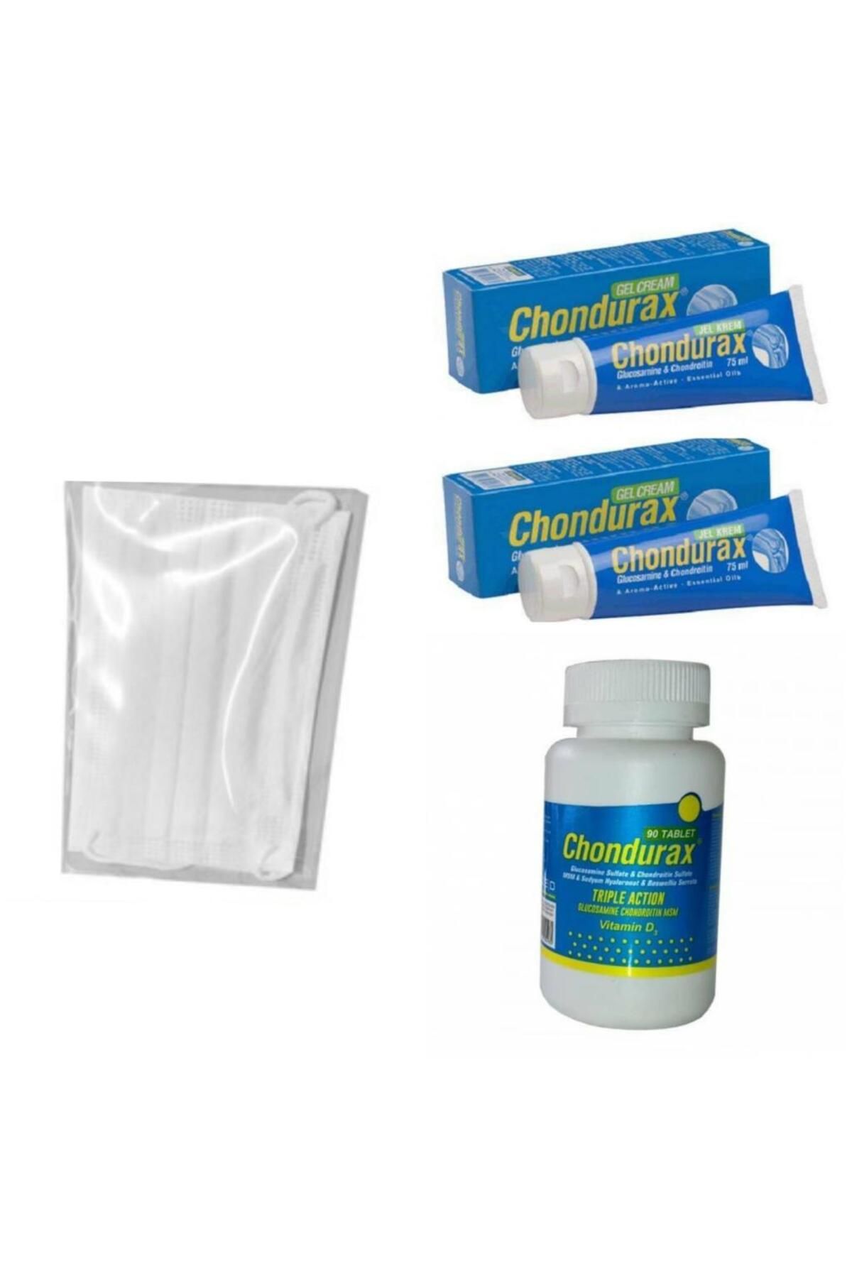 Chondurax Jel 75 ml 2 Adet Chondurax Triple Action Glucosamine 90 Tb 1 Adet (HEDİYE 10 ADET MASKE)