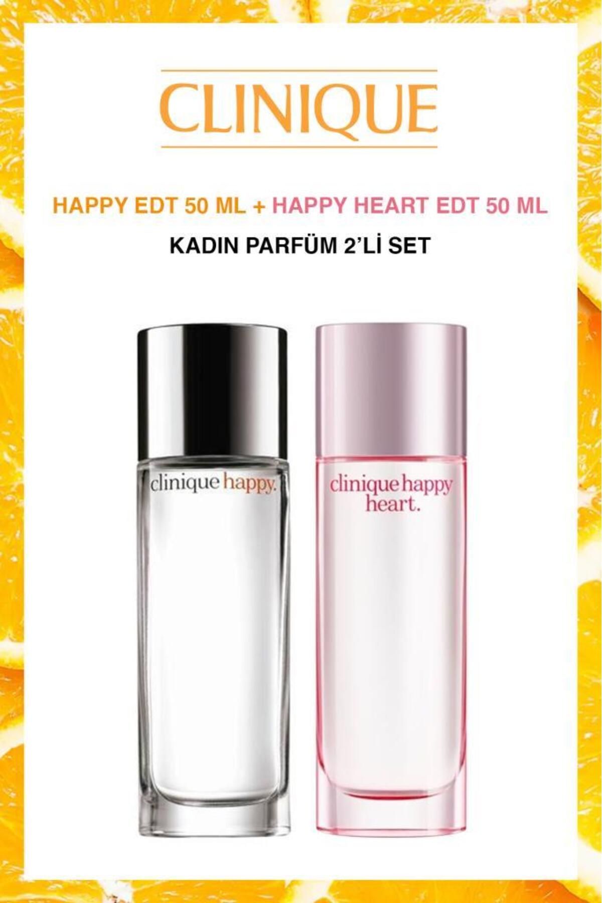 Clinique Happy-Happy Heart-Narenciye-Çiçek-Ferah-Canlandırıcı Kadın Parfüm Seti