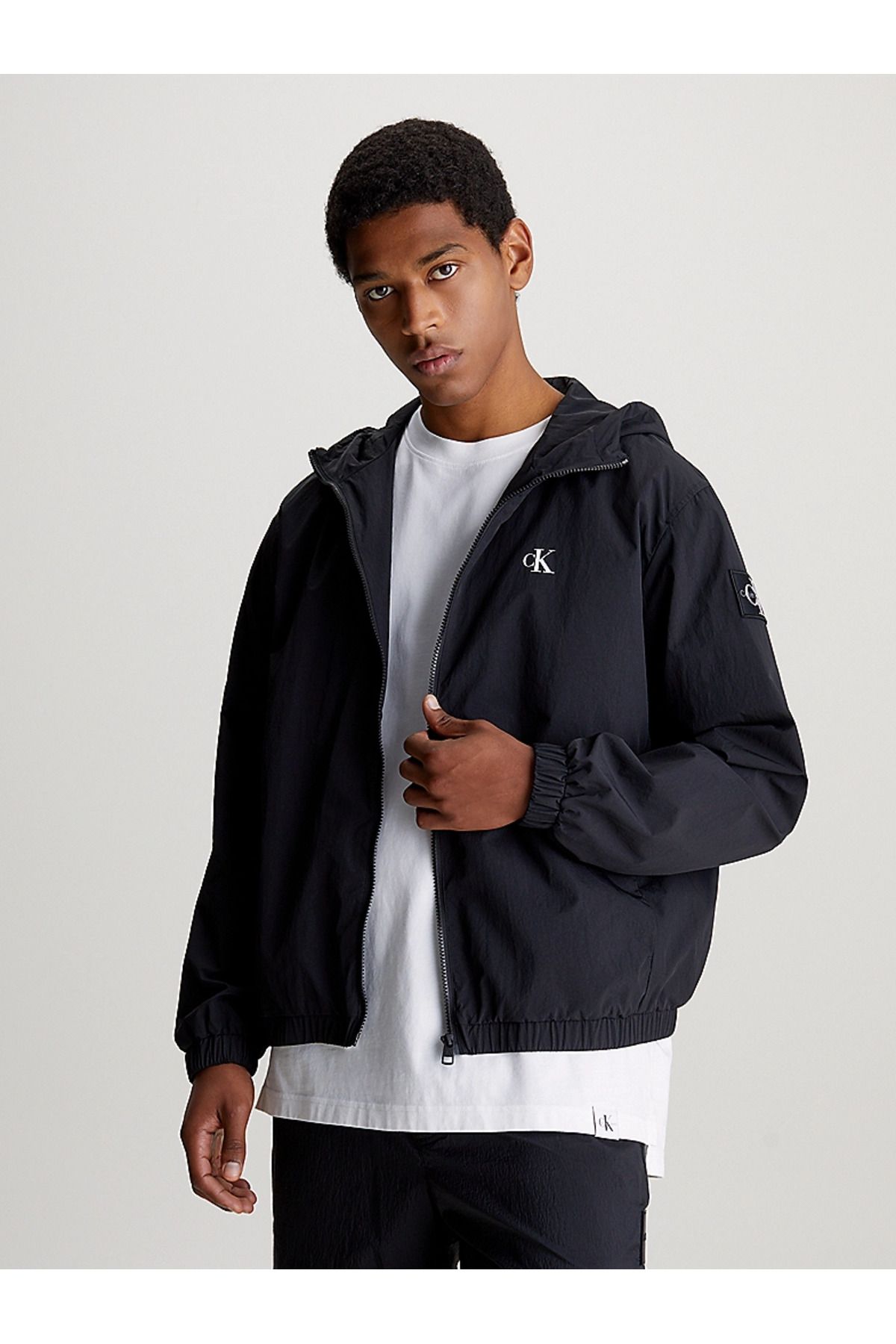 Calvin Klein Erkek Marka Logo Detaylı Regular Fit Uzun Kollu Siyah Ceket J30J325106-BEH