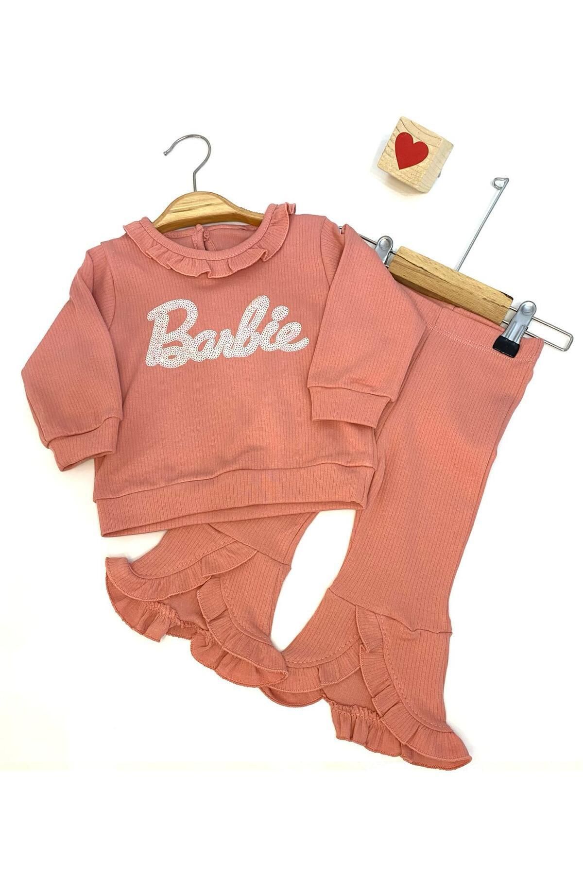 DECO Barbie Pullu Nakışlı Kaşkorse Kız Bebe Takım