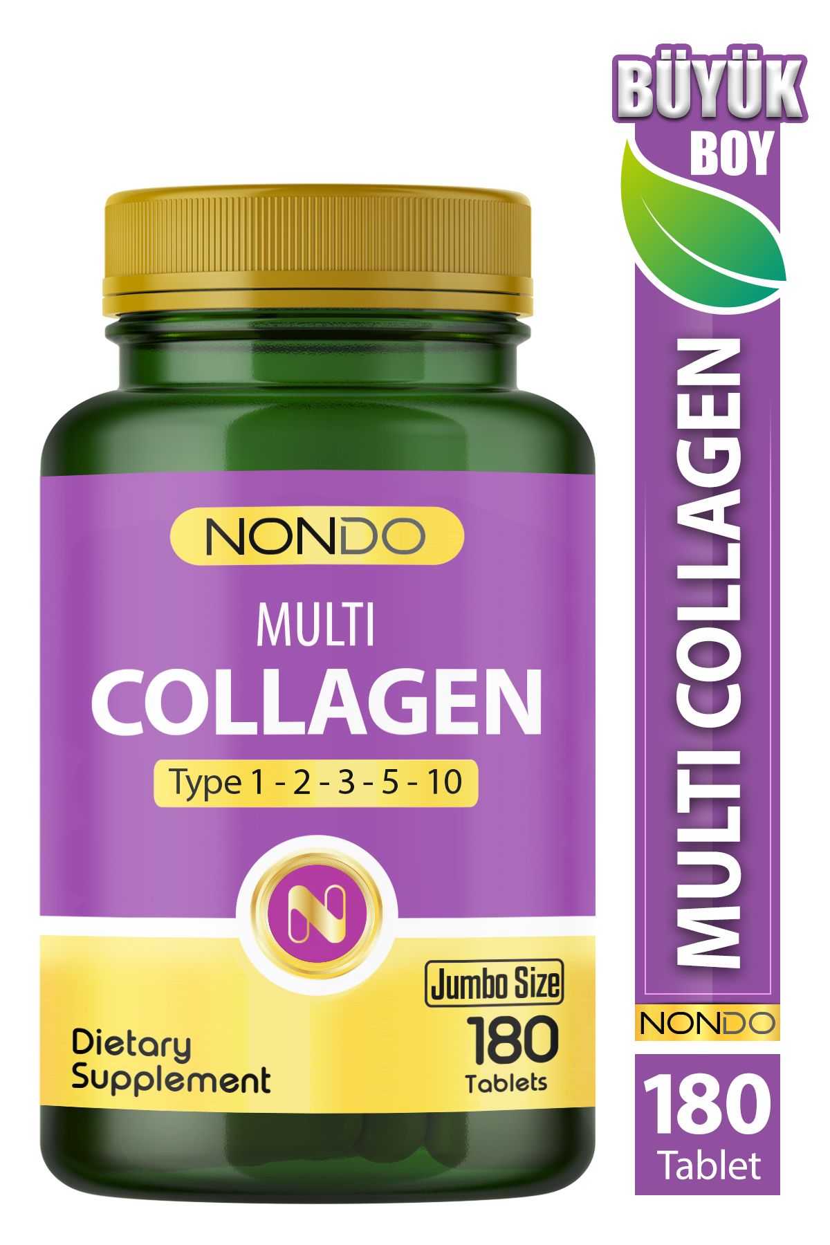 Nondo Kolajen 180 Tablet Multi Collagen Tip 1-2-3-5-10 Jumbo Boy