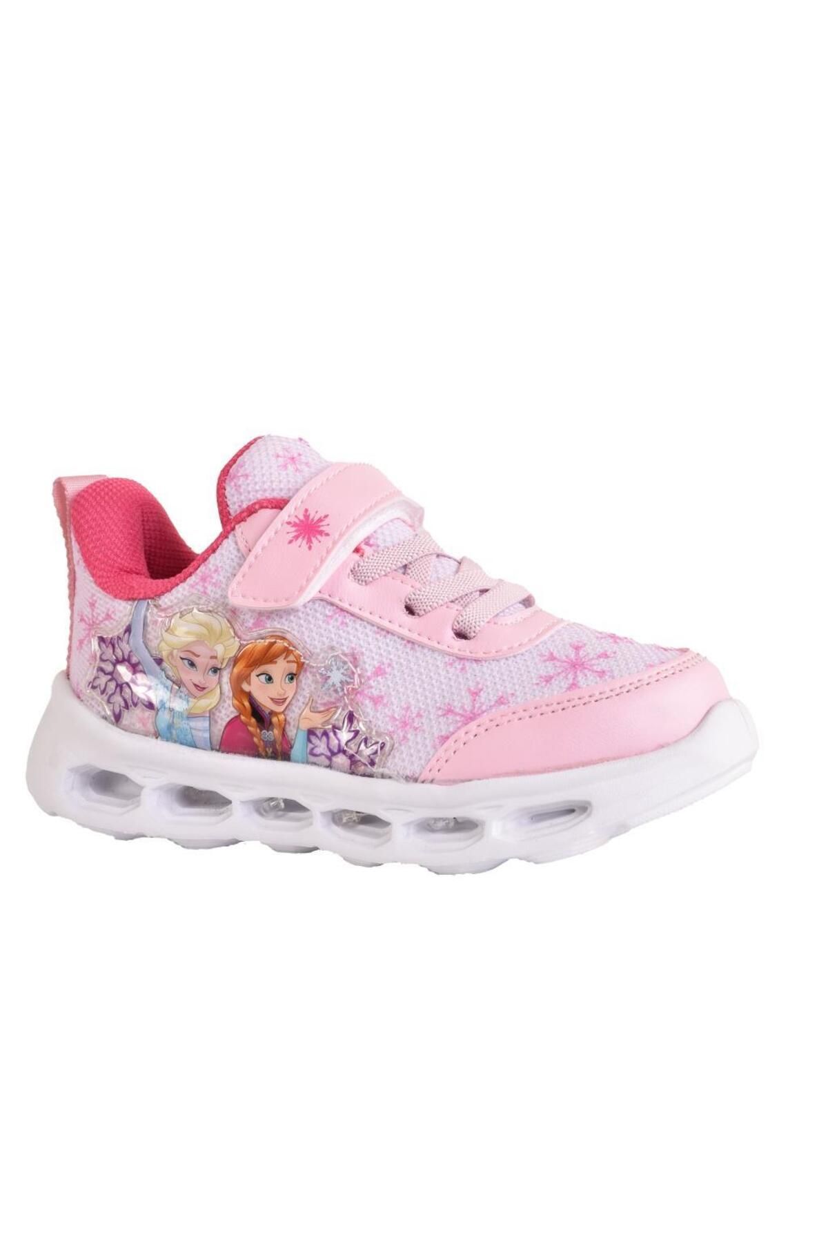 Genel Markalar Elsa Anna Kız Çocuk Işıklı Pembe / Lila Spor Ayakkabı