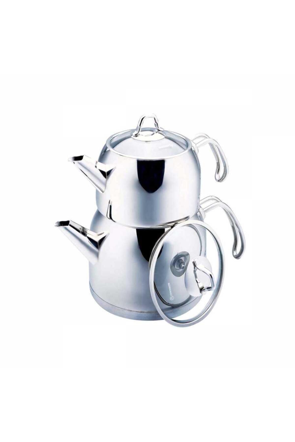 KORKMAZ Beyaz Provita Çaydanlık Takımı A101 Çelik