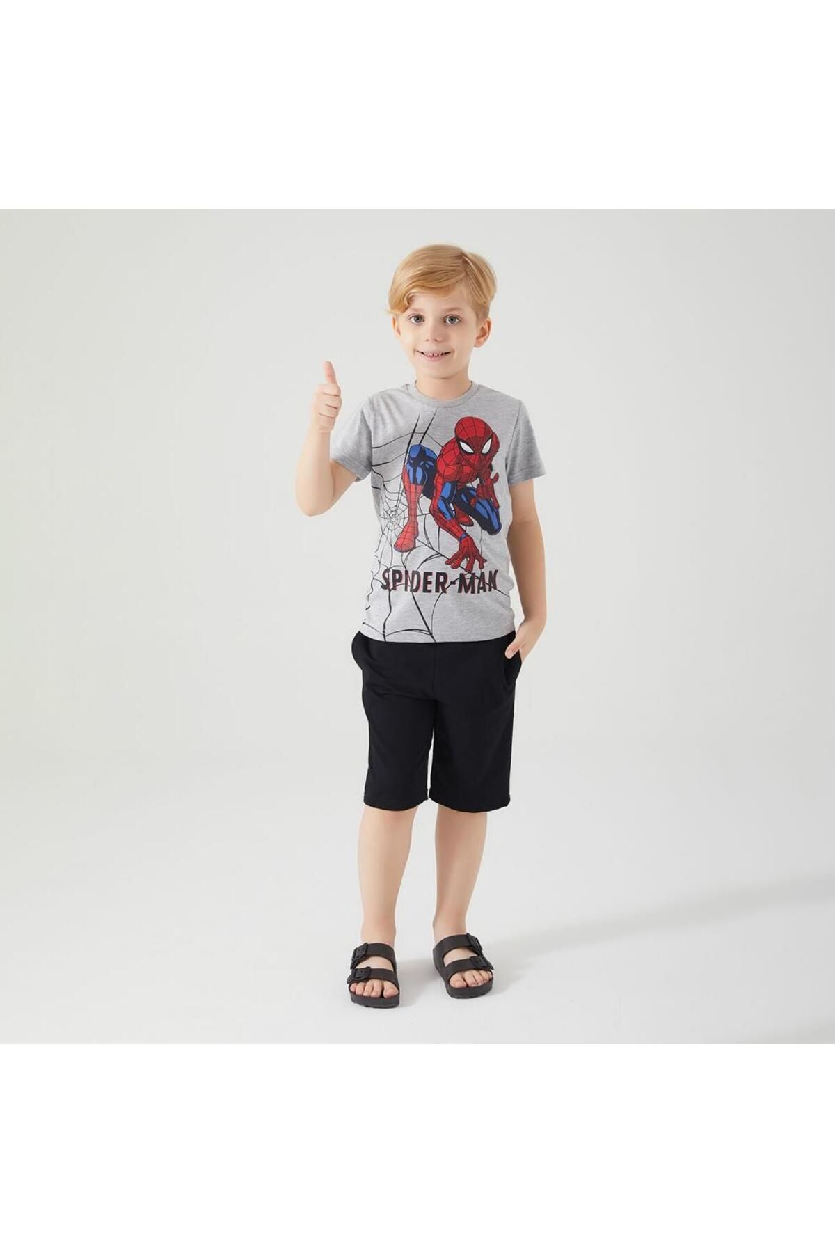 DİSNEY Spiderman 4752 Erkek Çocuk Şort Pijama Takım