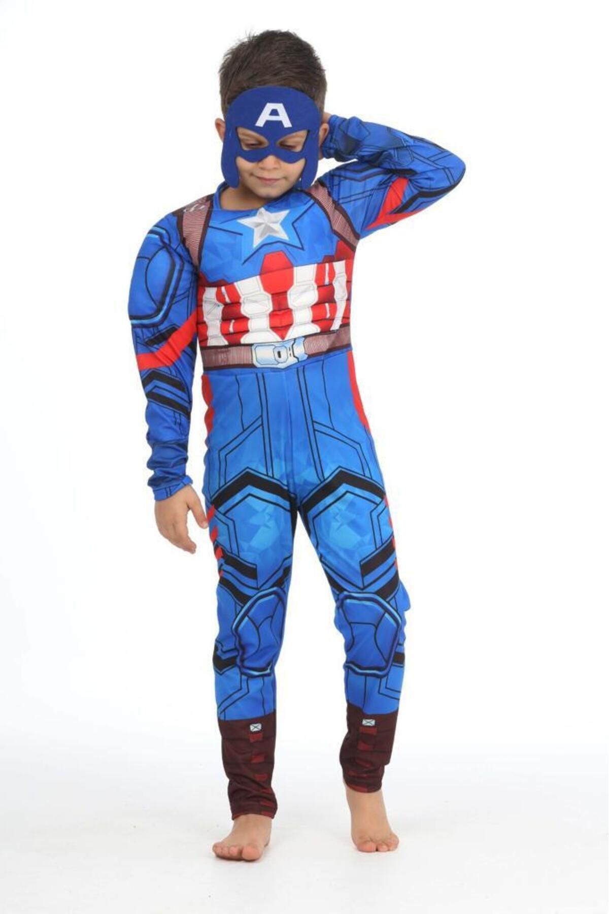Laurels Costume Kaptan Amerika Kaslı Süper Kahraman Kostümü