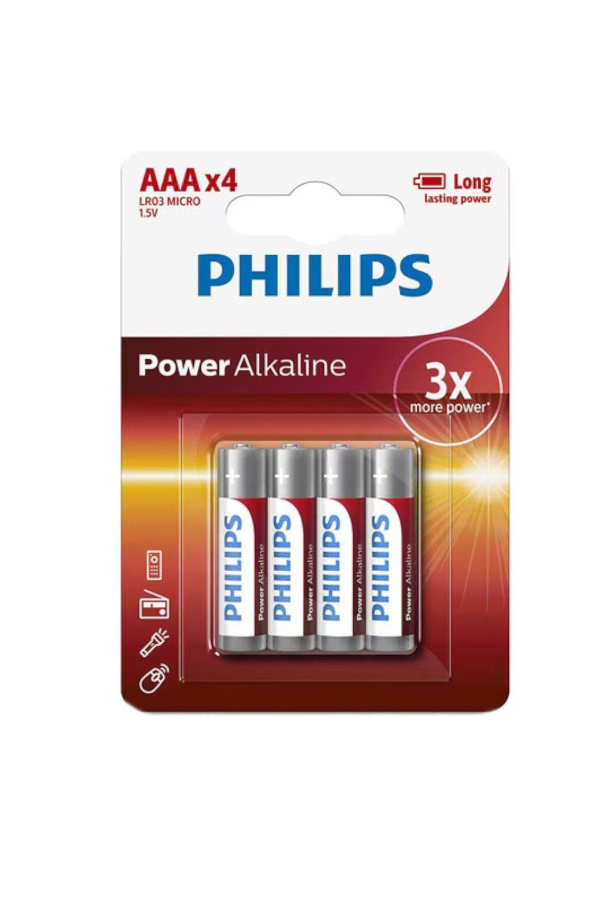 Philips LR03P4B-4'lü Alkalin AAA ince Kalem Pil