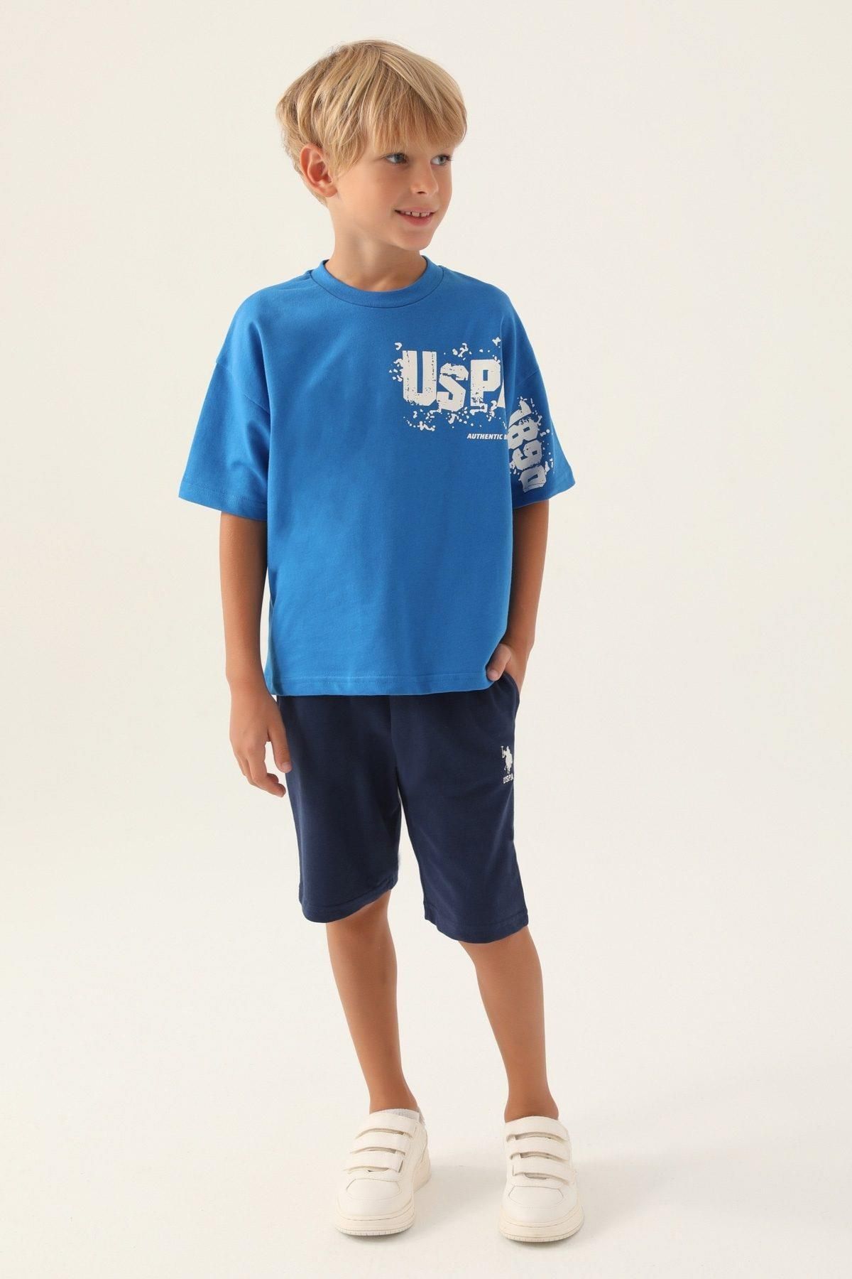 U.S. Polo Assn. Us Polo Erkek Çocuk Garson Cobalt Bermuda Pijama Takımı1735
