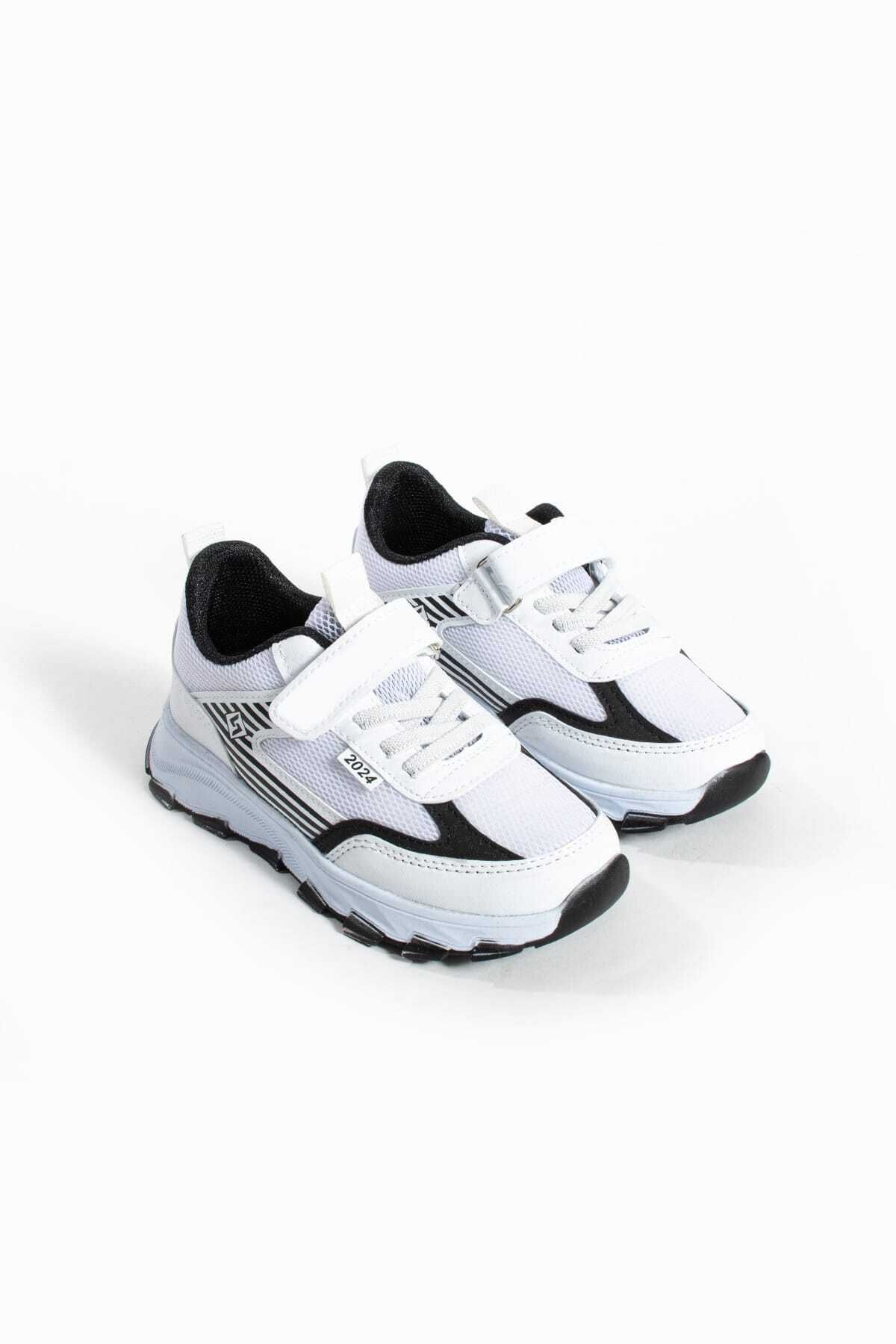 GAK RUN Unisex Çocuk Cırtlı  lastikli Rahat Günlük Sneaker anorak  Spor Ayakkabı hafif poli taban