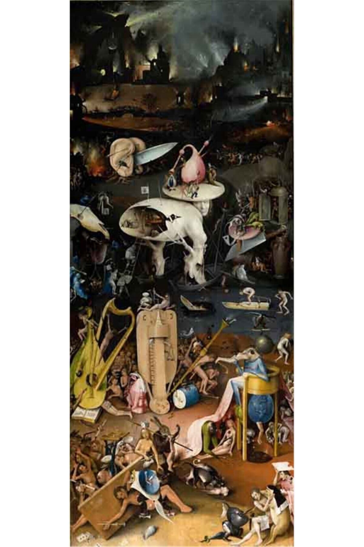 MOVAS Sanat Kahverengi Bosch The Garden Of Delights | Elmas Mozaik Puzzle |25x40 | E20201888m