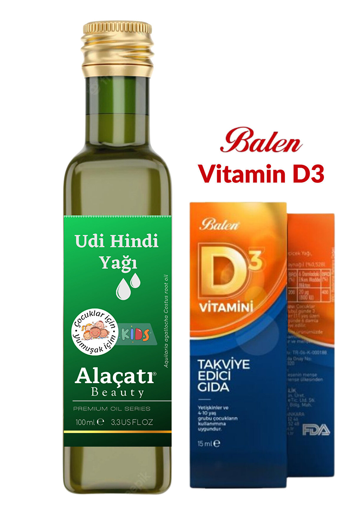 Gmc vital Vitamin D3 + Udi Hindi Yağı Çocuklar Için Yumuşak Içim 100 ml Katkısız
