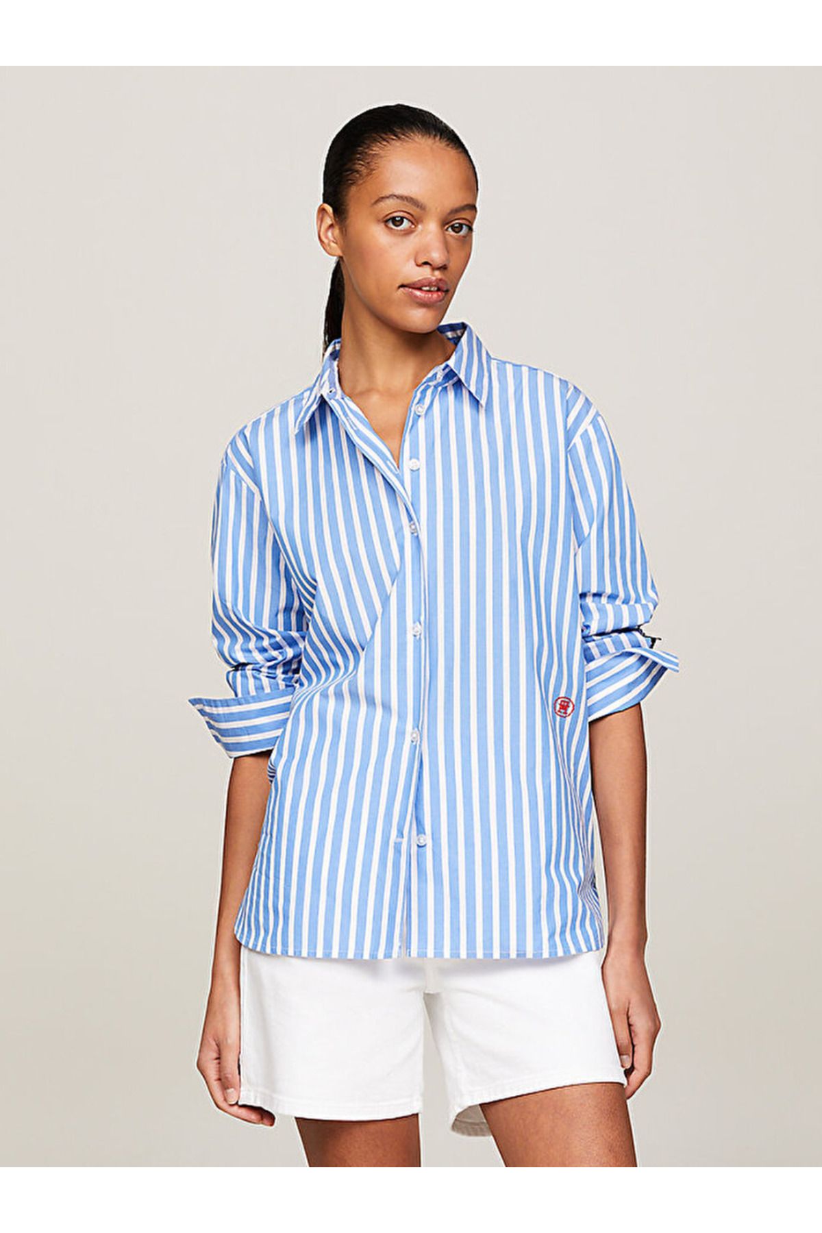 Tommy Hilfiger TH Monogram Stamp Relaxed Stripe Shirt