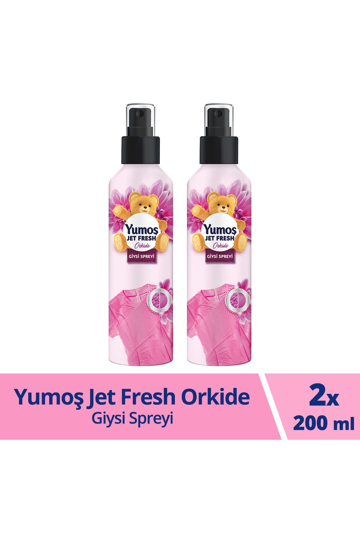 Yumoş Jet Fresh Giysi Spreyi Orkide 200 ml 2 Adet