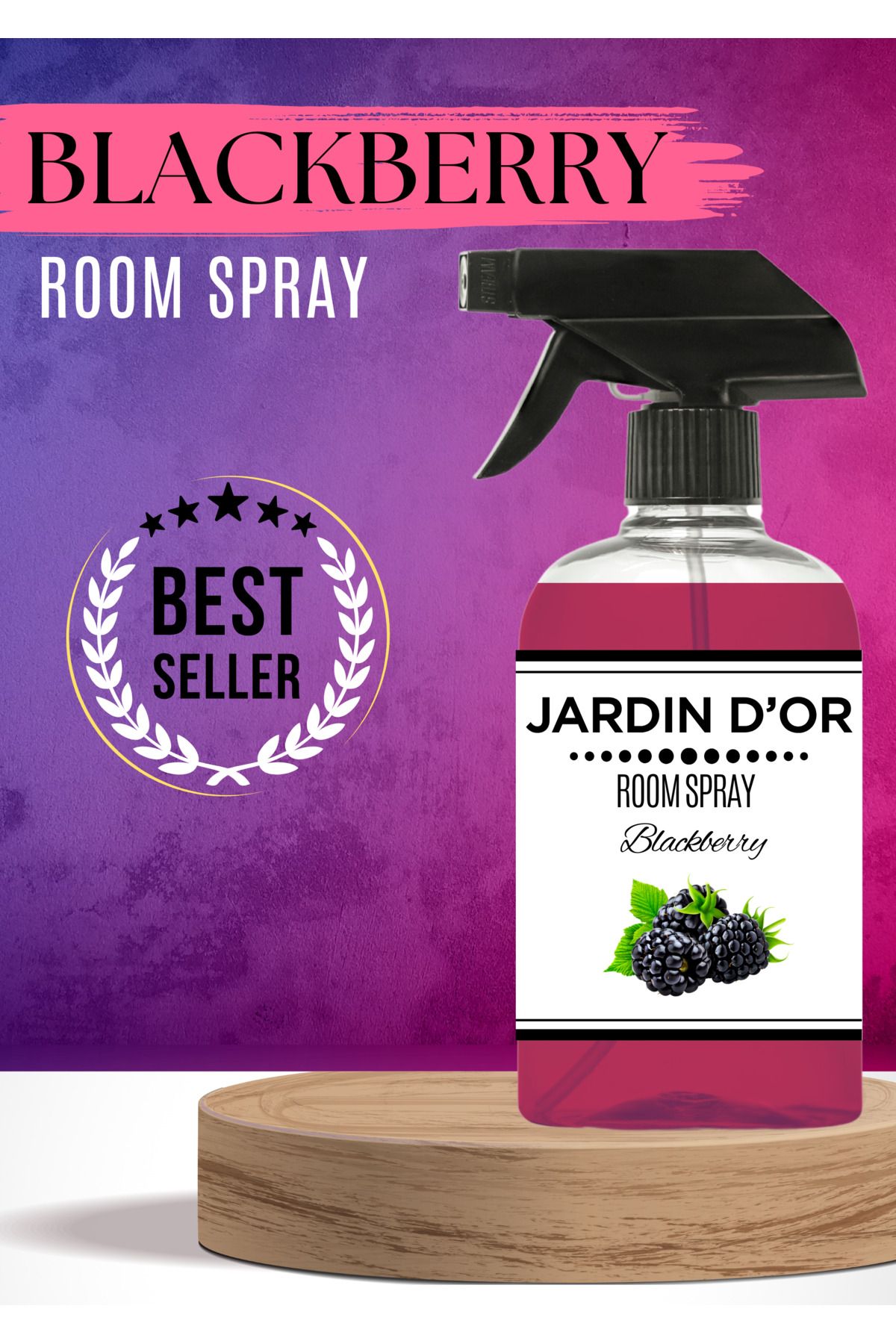 JARDIN D'OR Blackberry Room Spray 500 ml Böğürtlen Oda Spreyi 8681529300888 Oda Kokusu Jdrs500oblc888