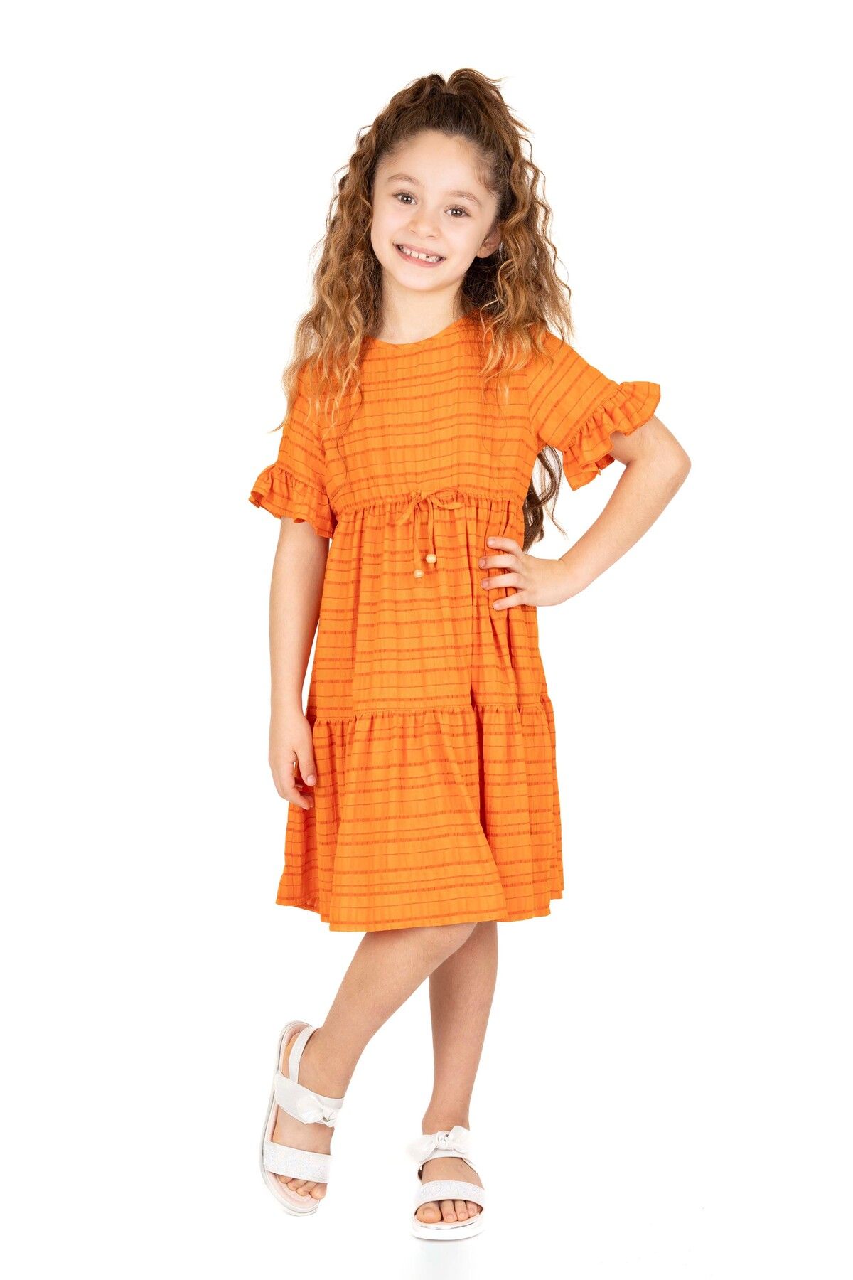 best kids Kız Çocuk Oranj Elbise