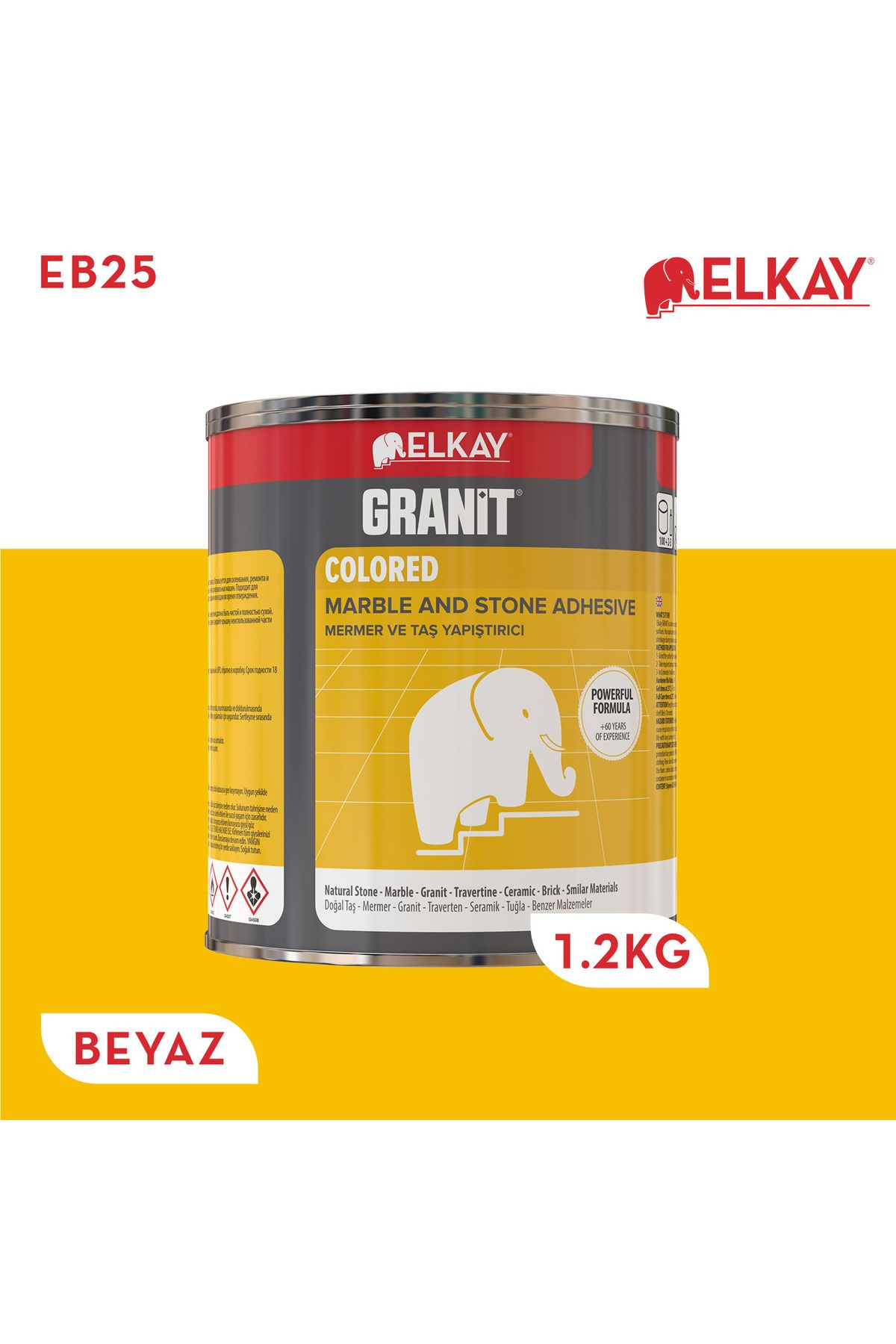 Elkay Eb25 Granit Mermer Ve Taş Yapıştırıcı Beyaz 1200 gr